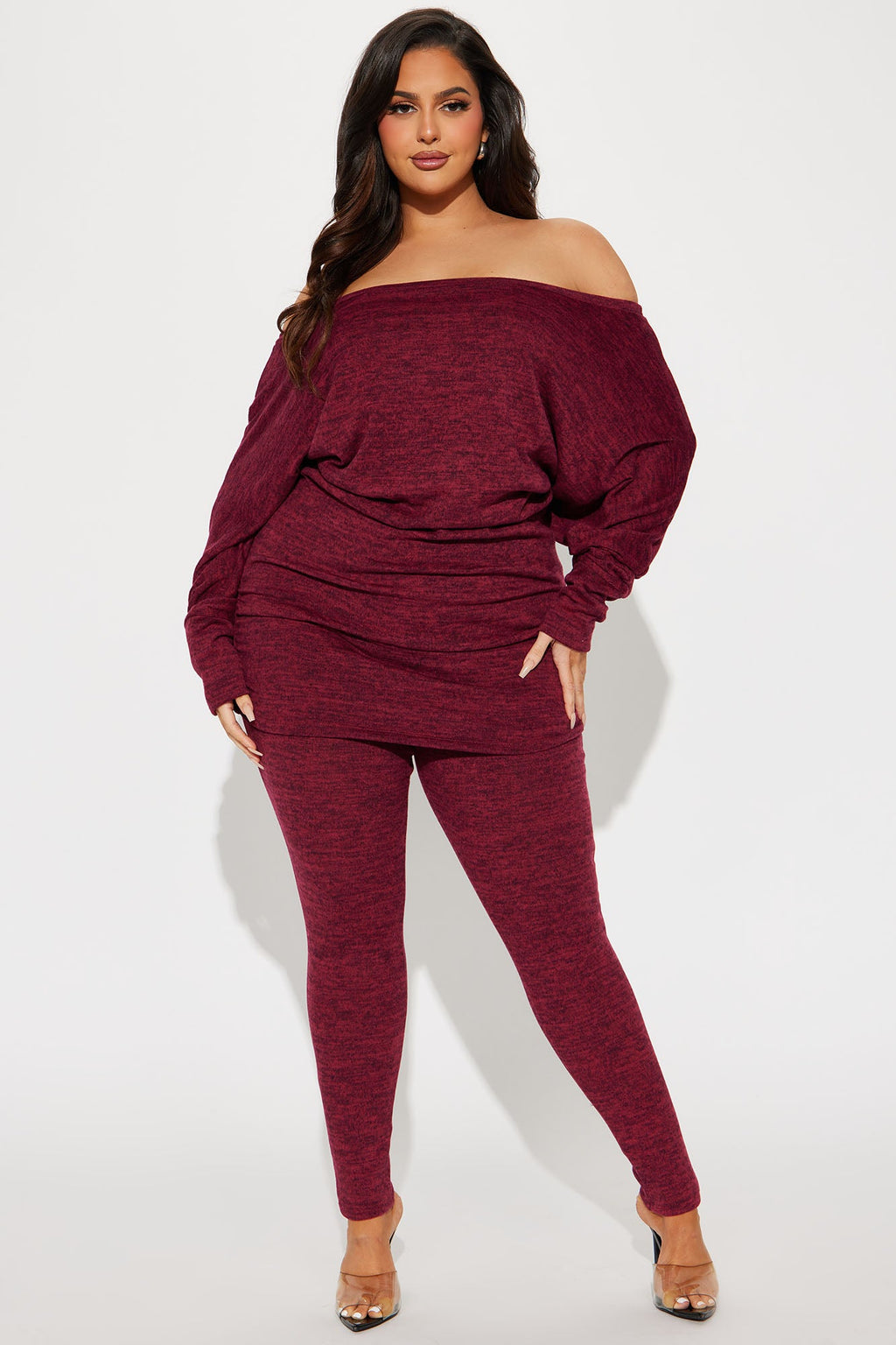 Cassandra Cozy Legging Set - Burgundy