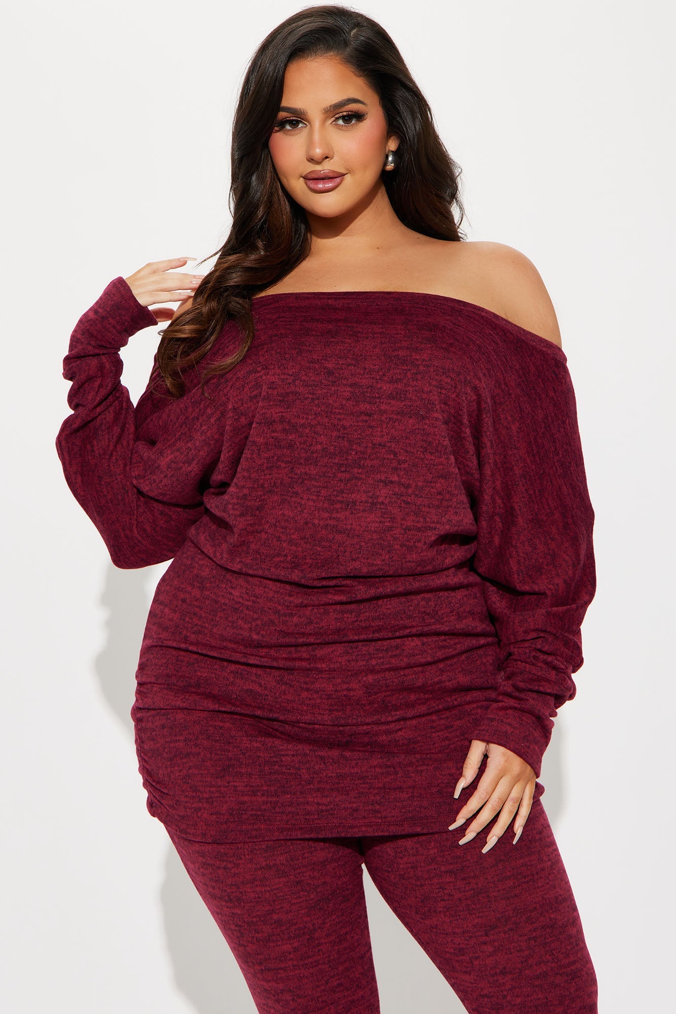 Cassandra Cozy Legging Set - Burgundy