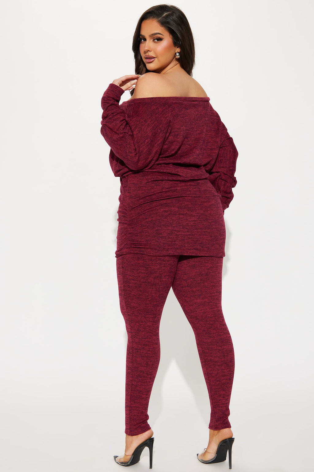 Cassandra Cozy Legging Set - Burgundy
