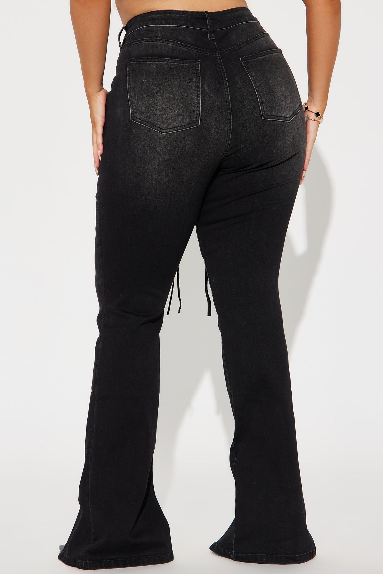 Tall Not So Basic Stretch Zipper  Bootcut Jeans - Black