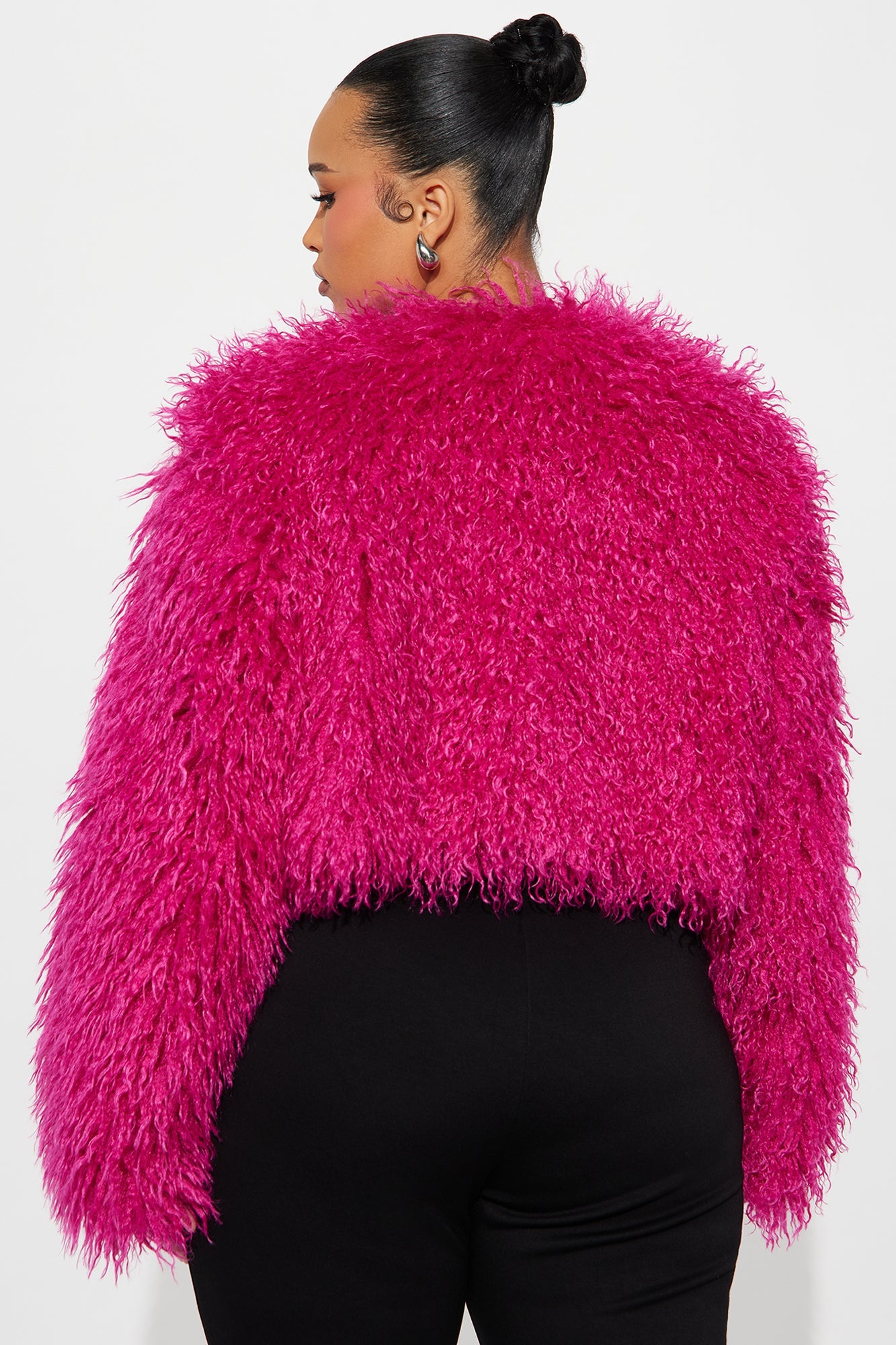Sydney Faux Fur Coat - Fuchsia