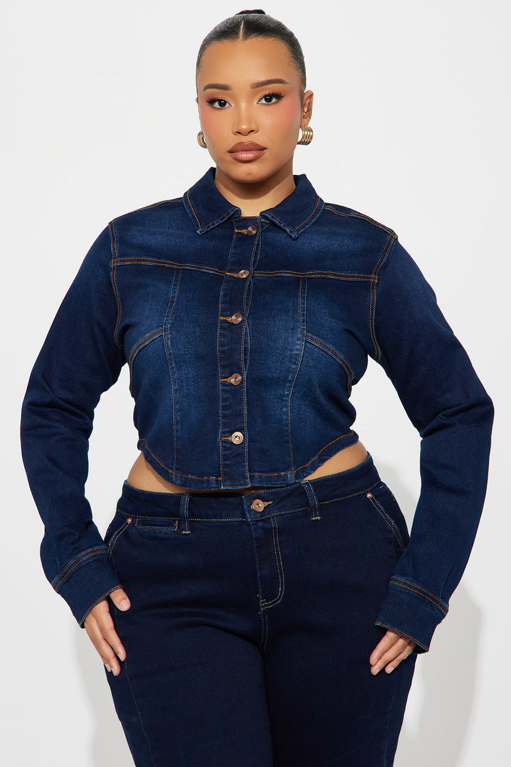 Rosemary Stretch Denim Jacket - Dark Wash