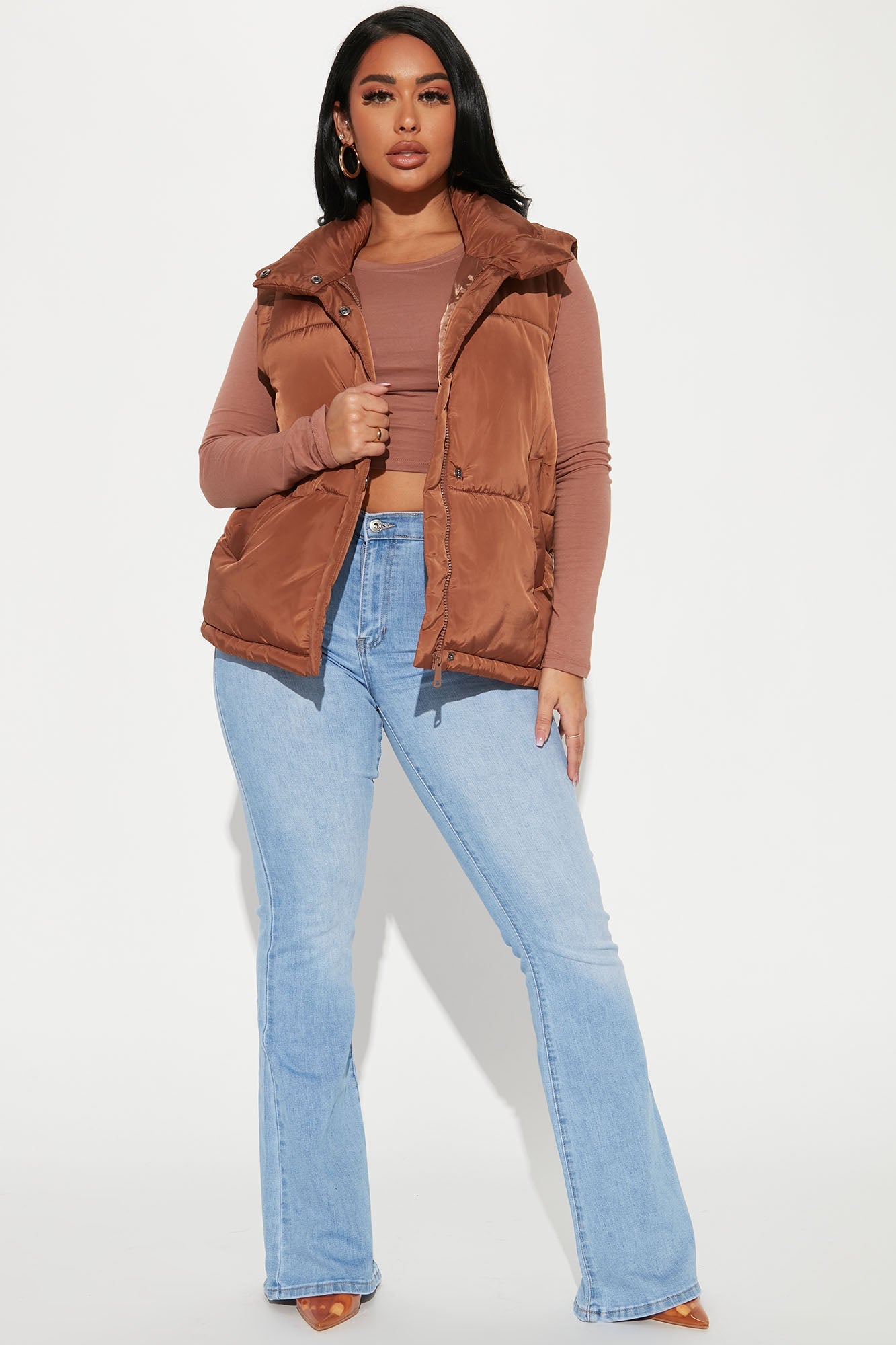 Leave It To Me Puffer Vest - Camel