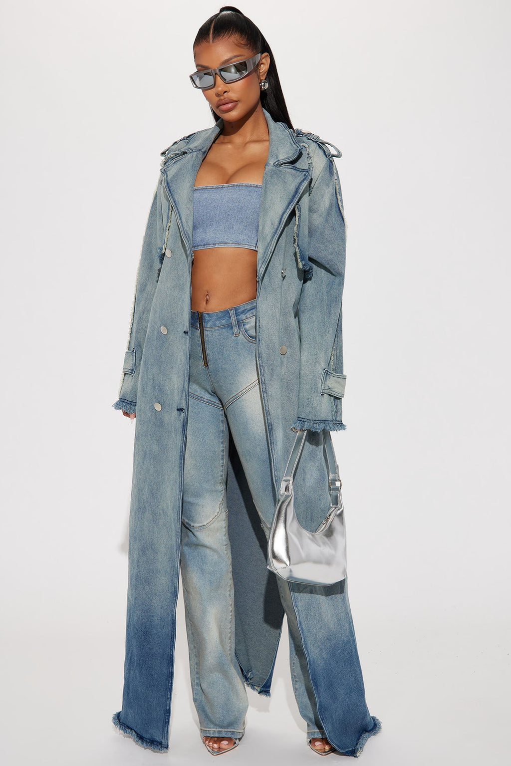 New York Days Denim Coat - Light Wash