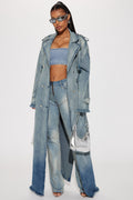 New York Days Denim Coat - Light Wash