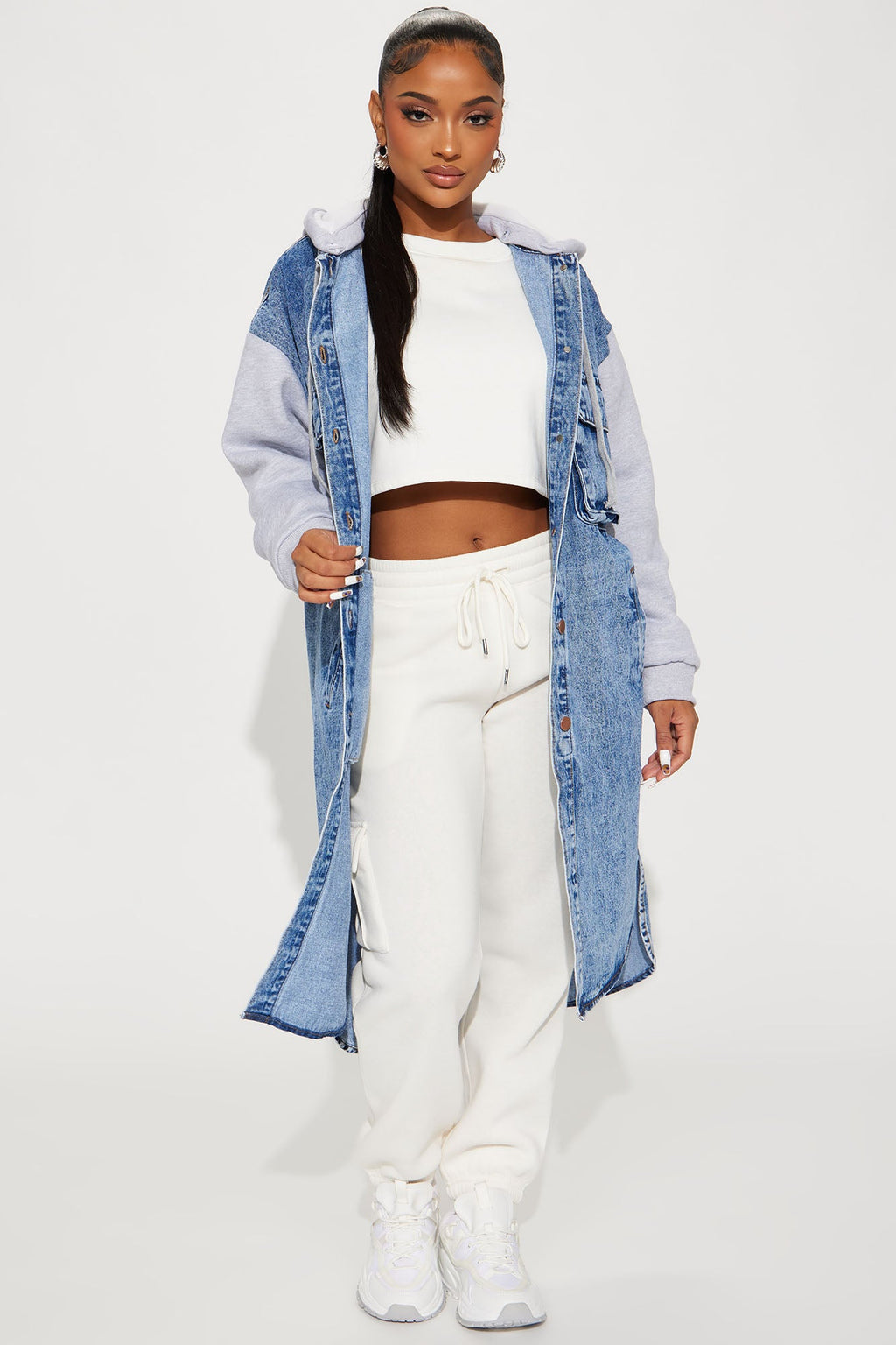 Millie Denim Coat - Medium Wash