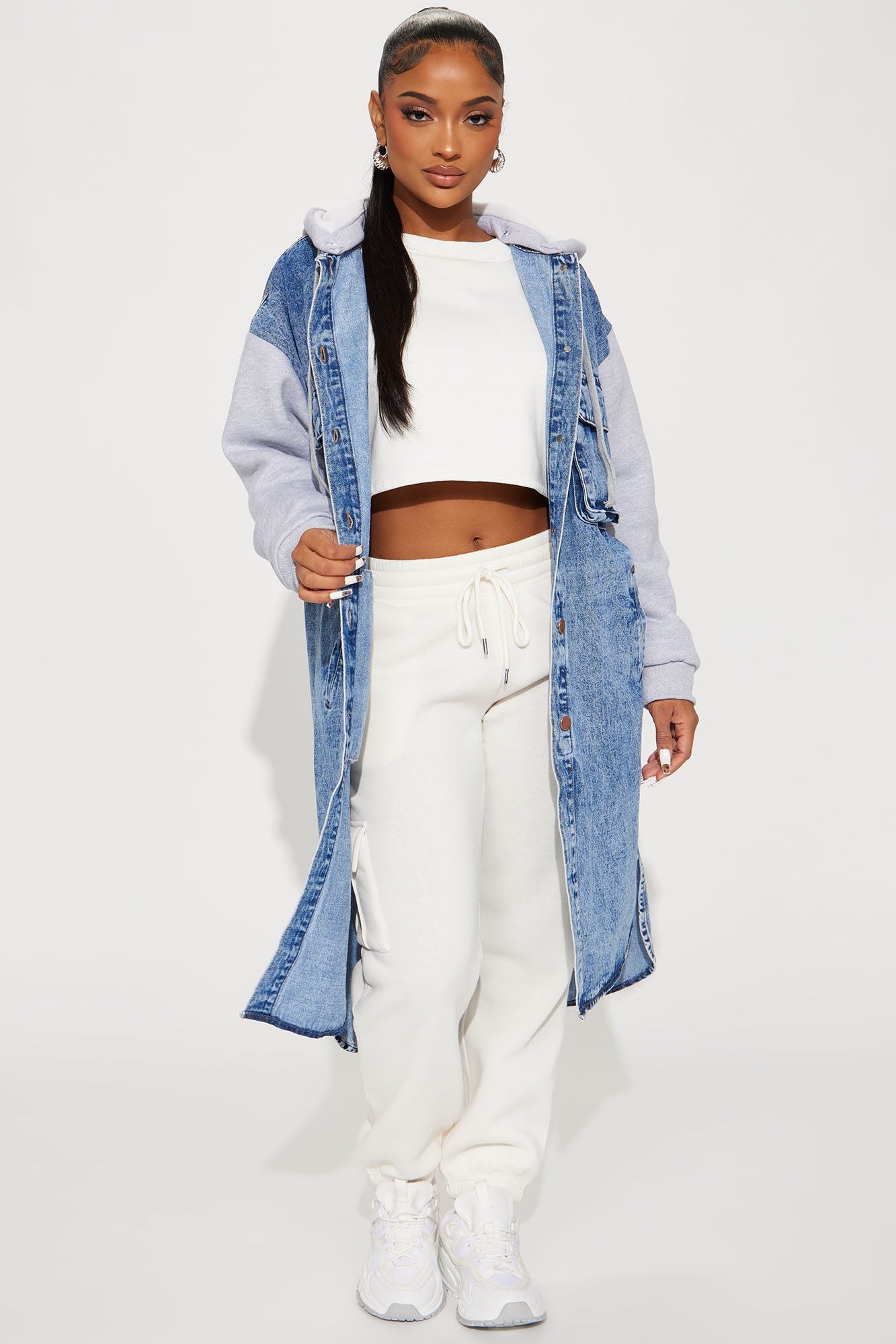 Millie Denim Coat - Medium Wash
