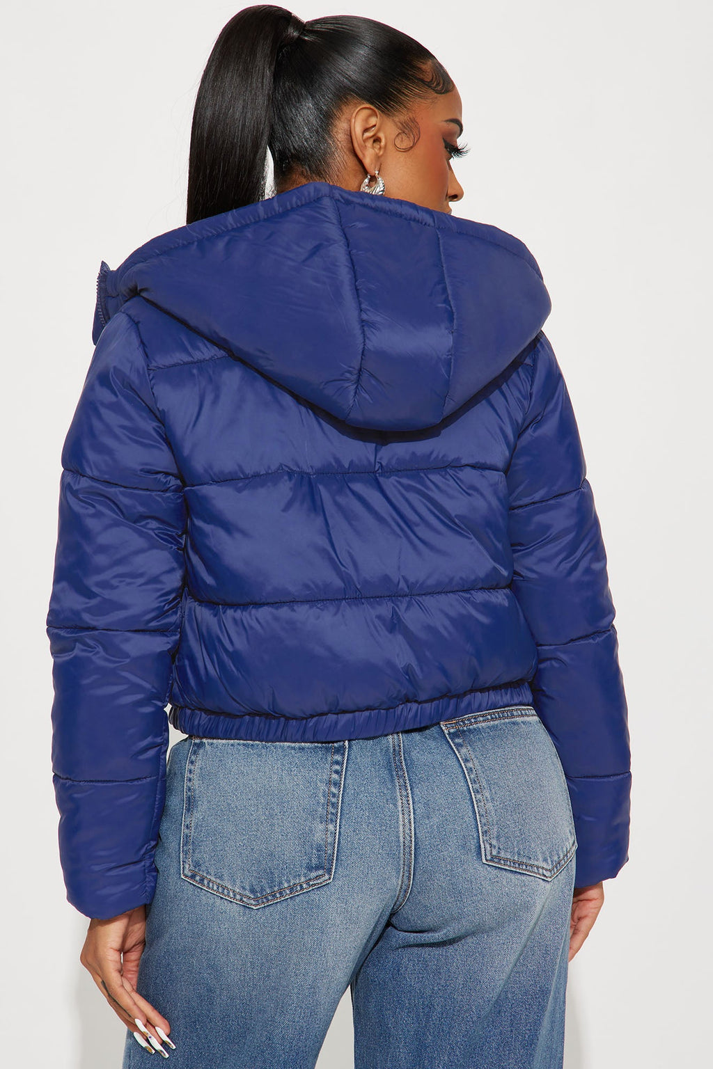 Up And About Puffer Coat - Navy