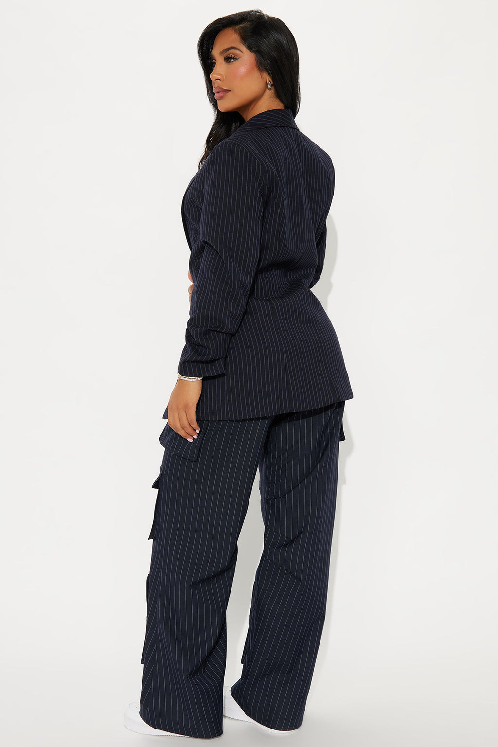 Celine Pinstripe Blazer - Navy