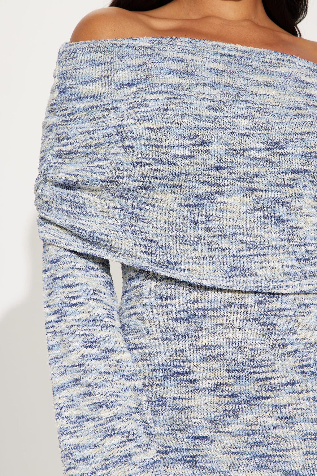 Samantha Sweater Maxi Dress - Blue/combo