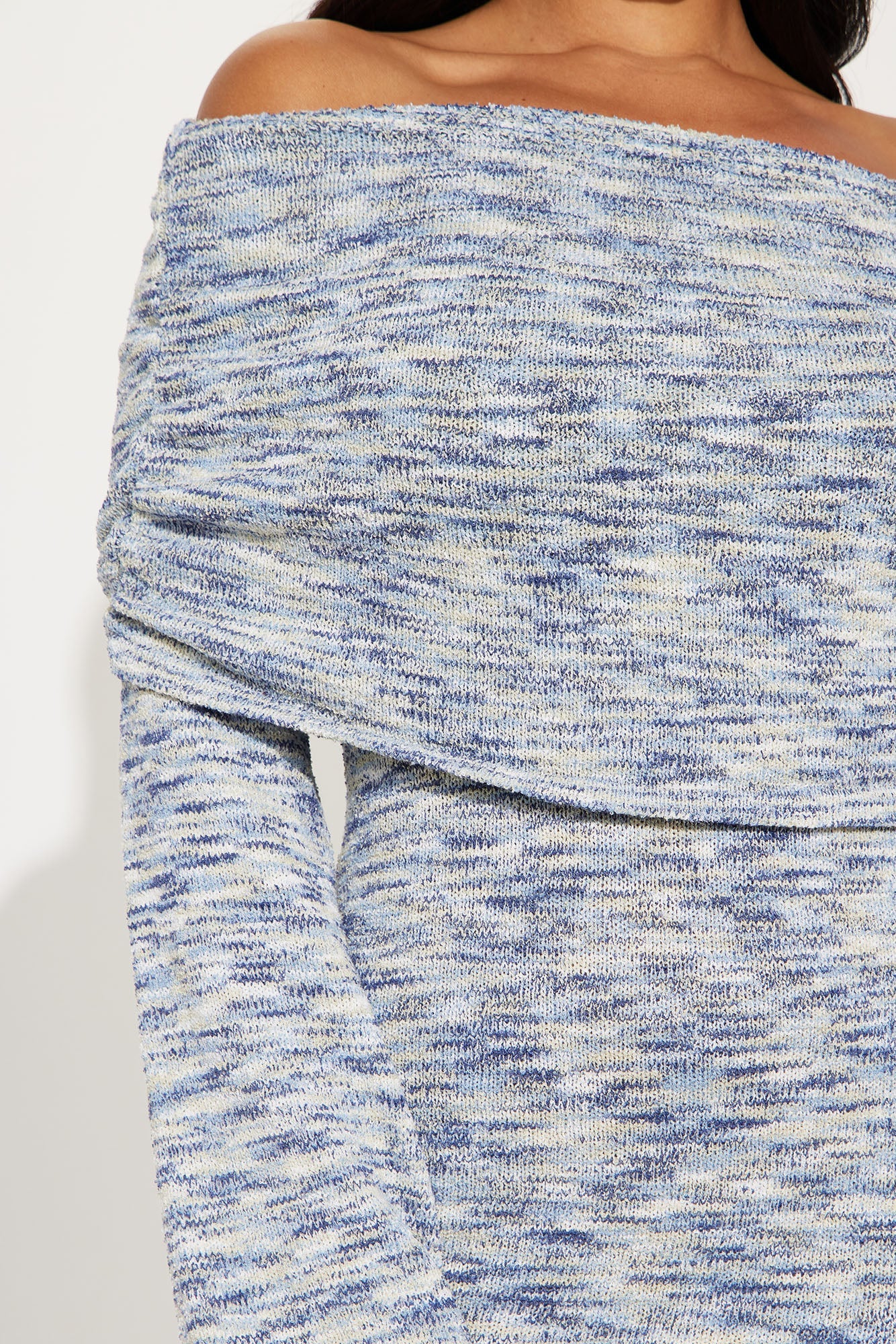 Samantha Sweater Maxi Dress - Blue/combo