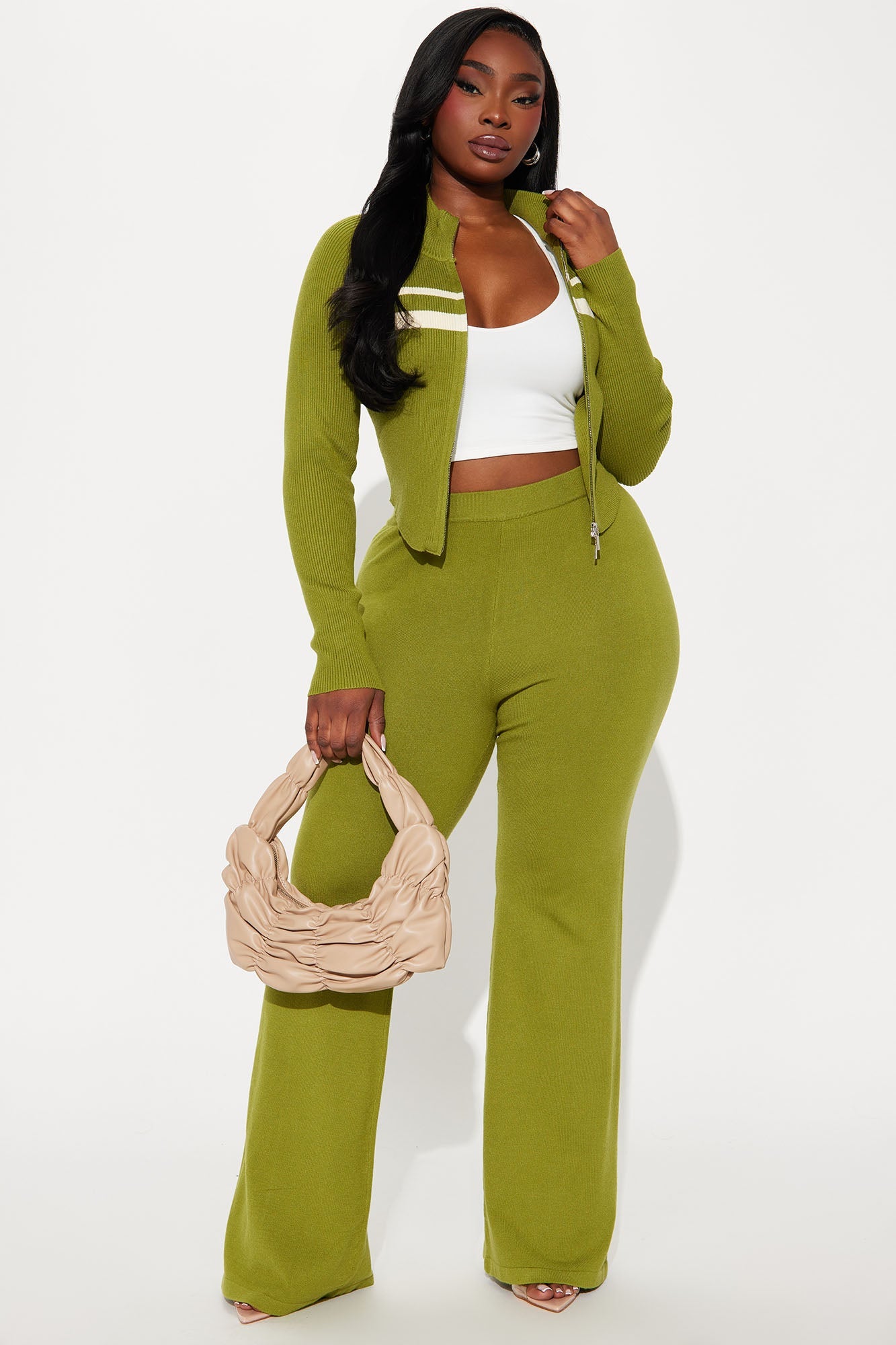 Study Session Sweater Pant Set - Green