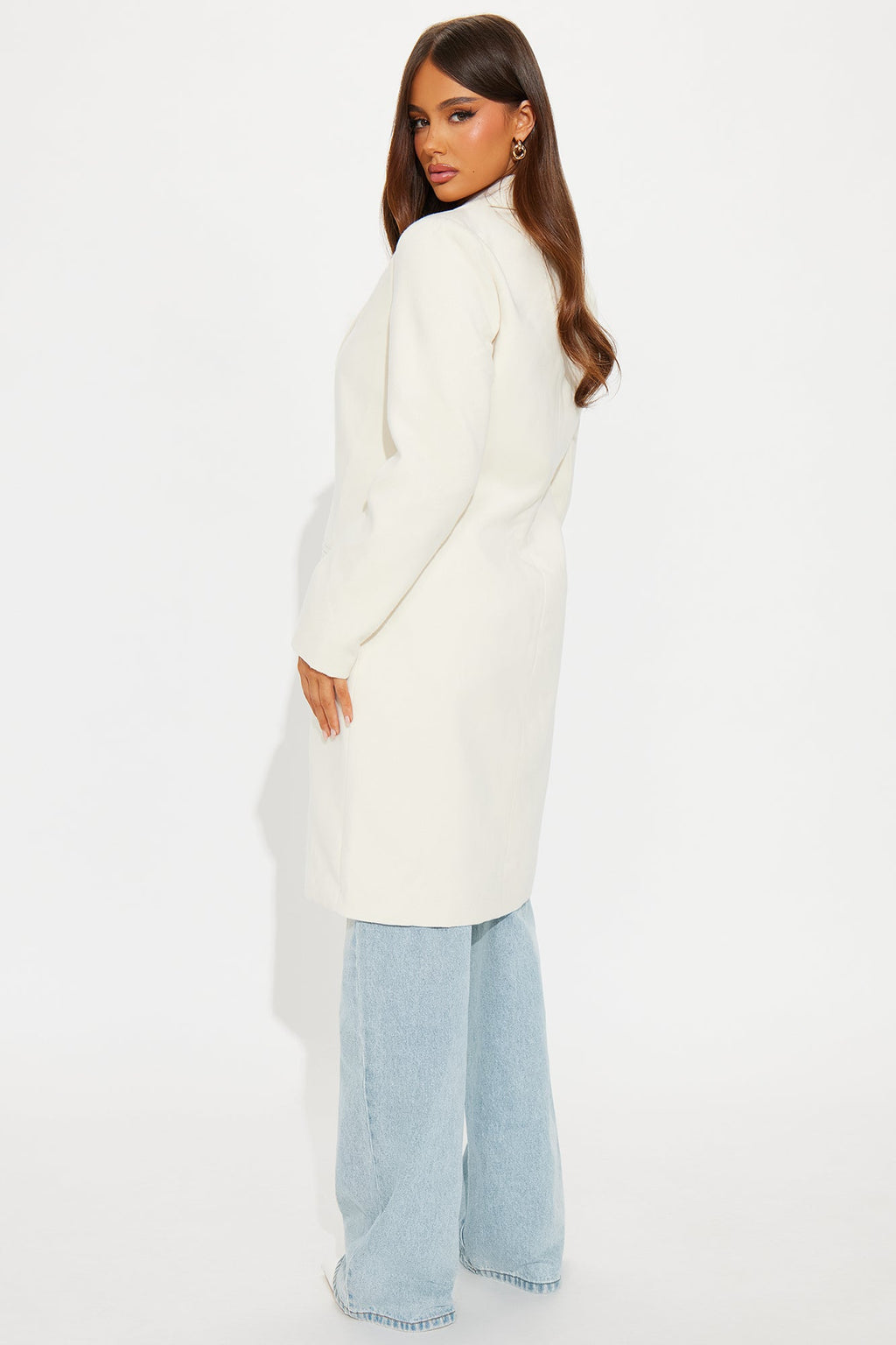 City Chic Coat - Ivory