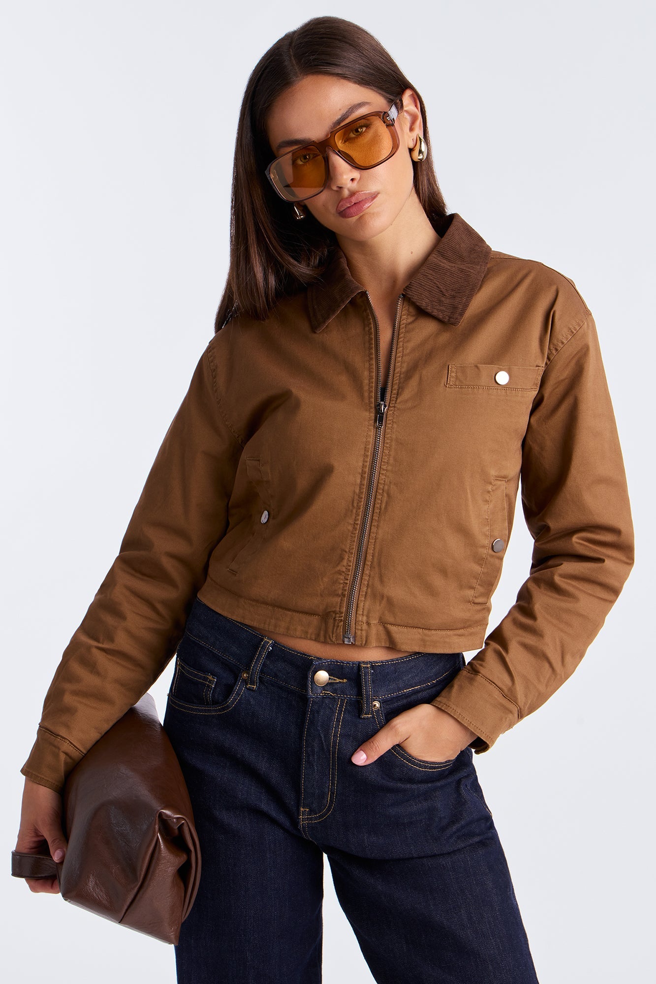 Urban Legend Twill Trucker Jacket - Brown