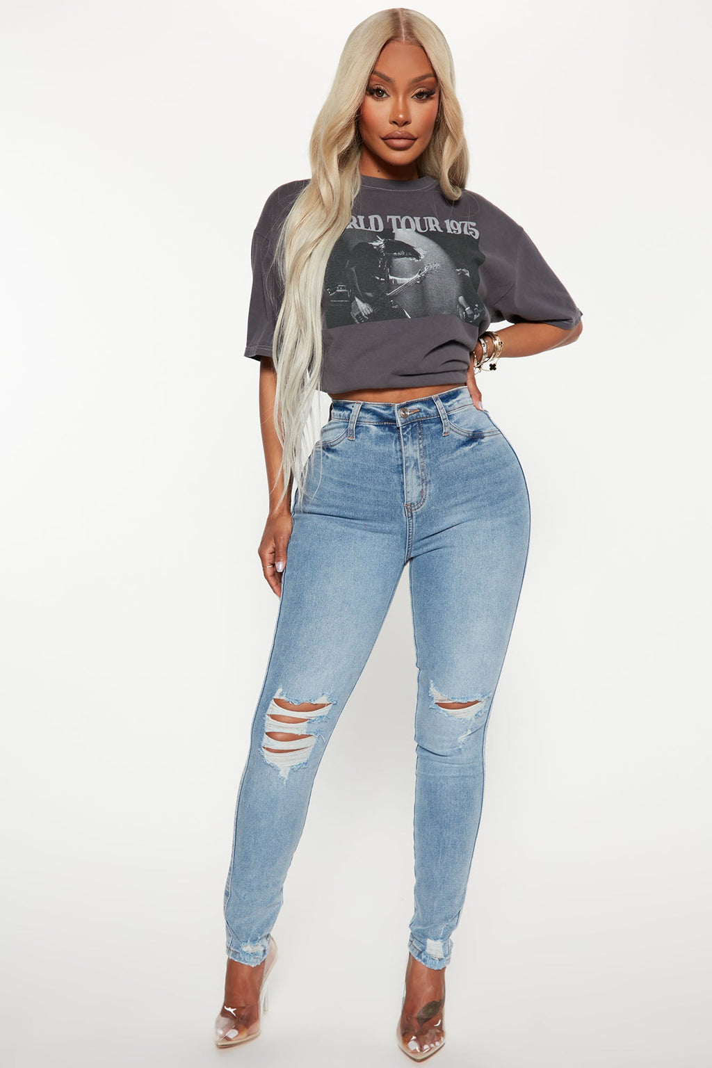 All Night Long Skinny Jeans - Medium Wash