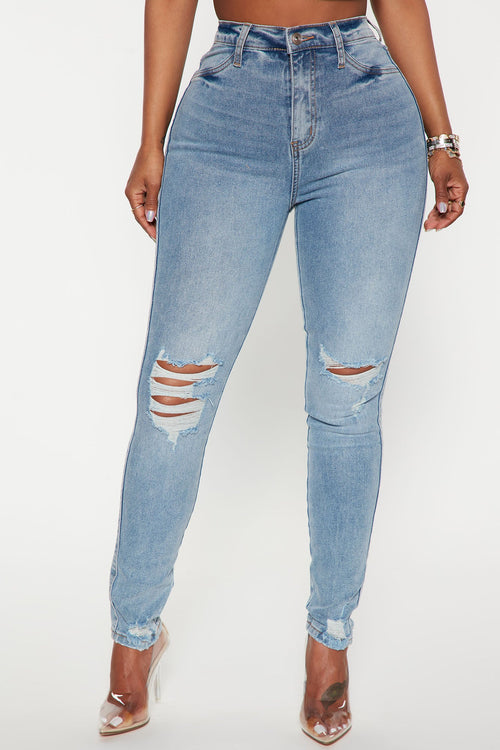 All Night Long Skinny Jeans - Medium Wash