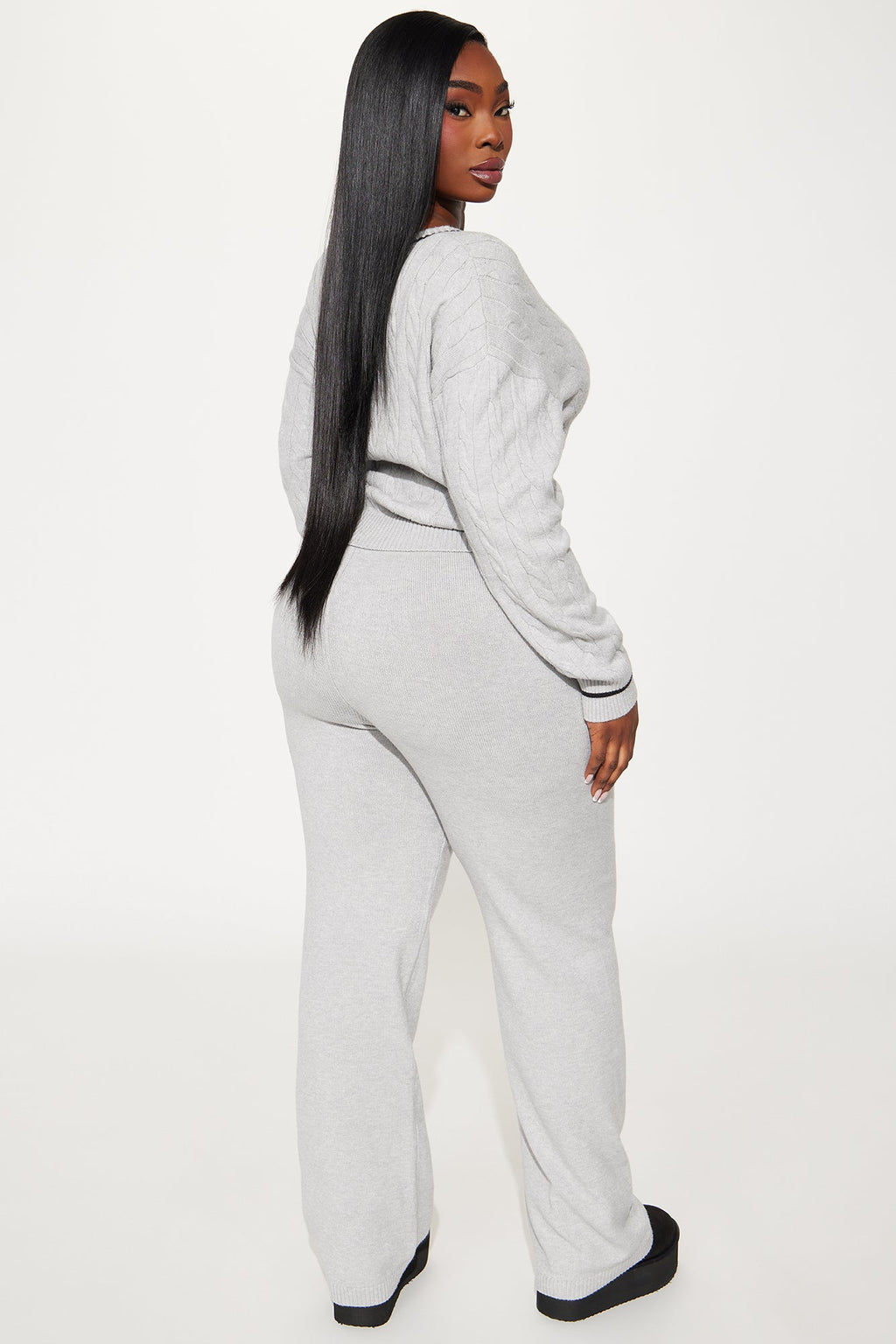 In New York Sweater Pant Set - Heather Grey