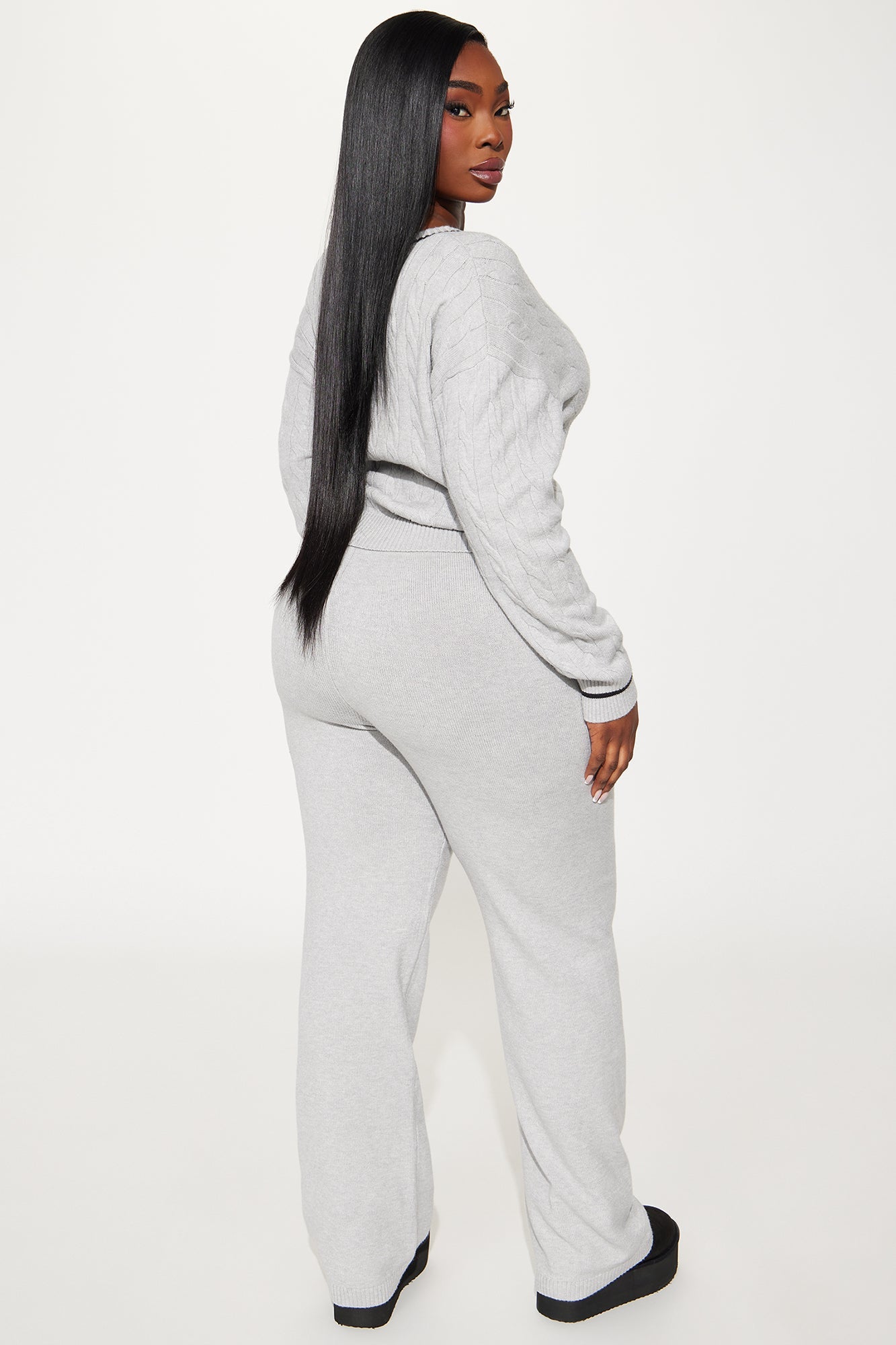 In New York Sweater Pant Set - Heather Grey
