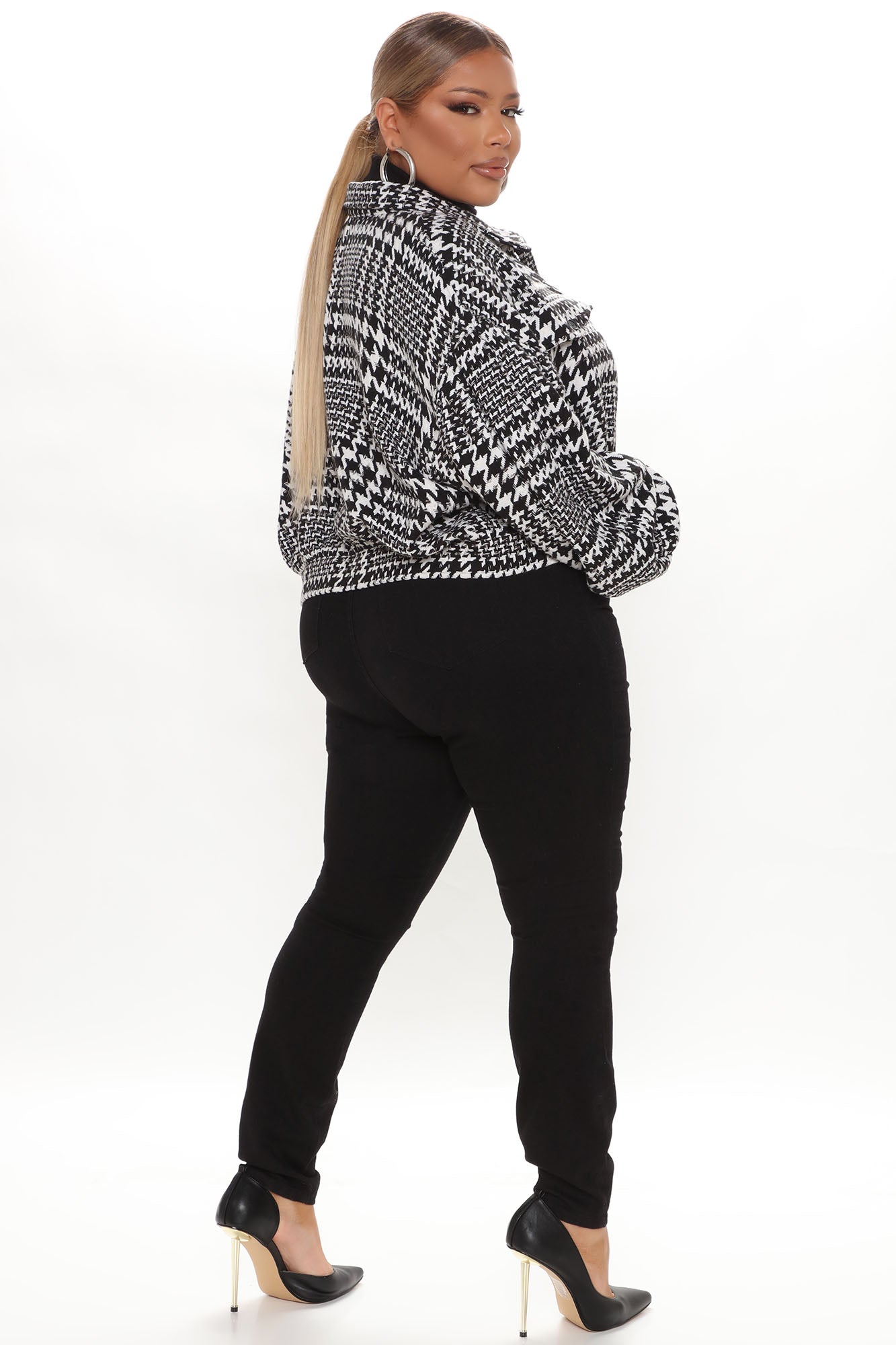 Not Your Only Houndstooth Jacket - Black/combo
