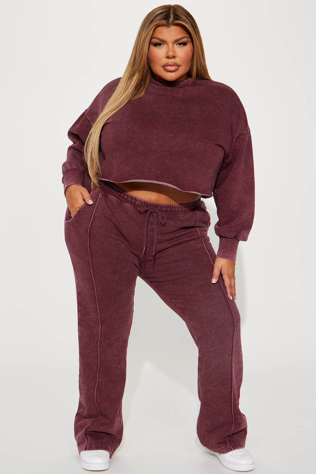 Chill Out Lounge Flare Pant - Burgundy