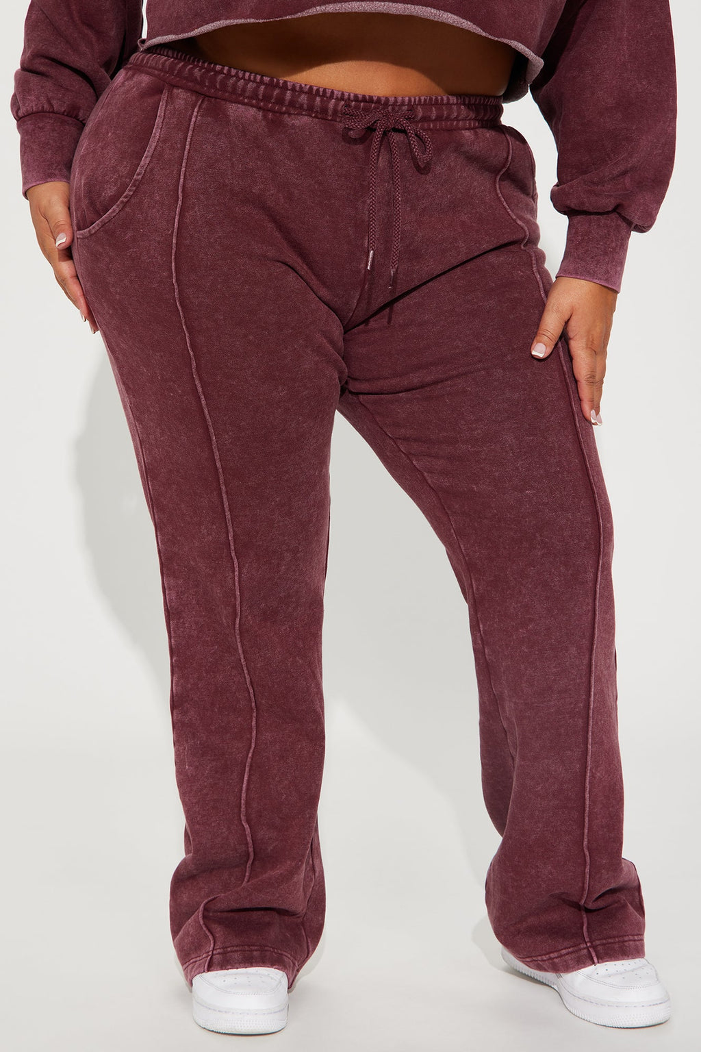Chill Out Lounge Flare Pant - Burgundy