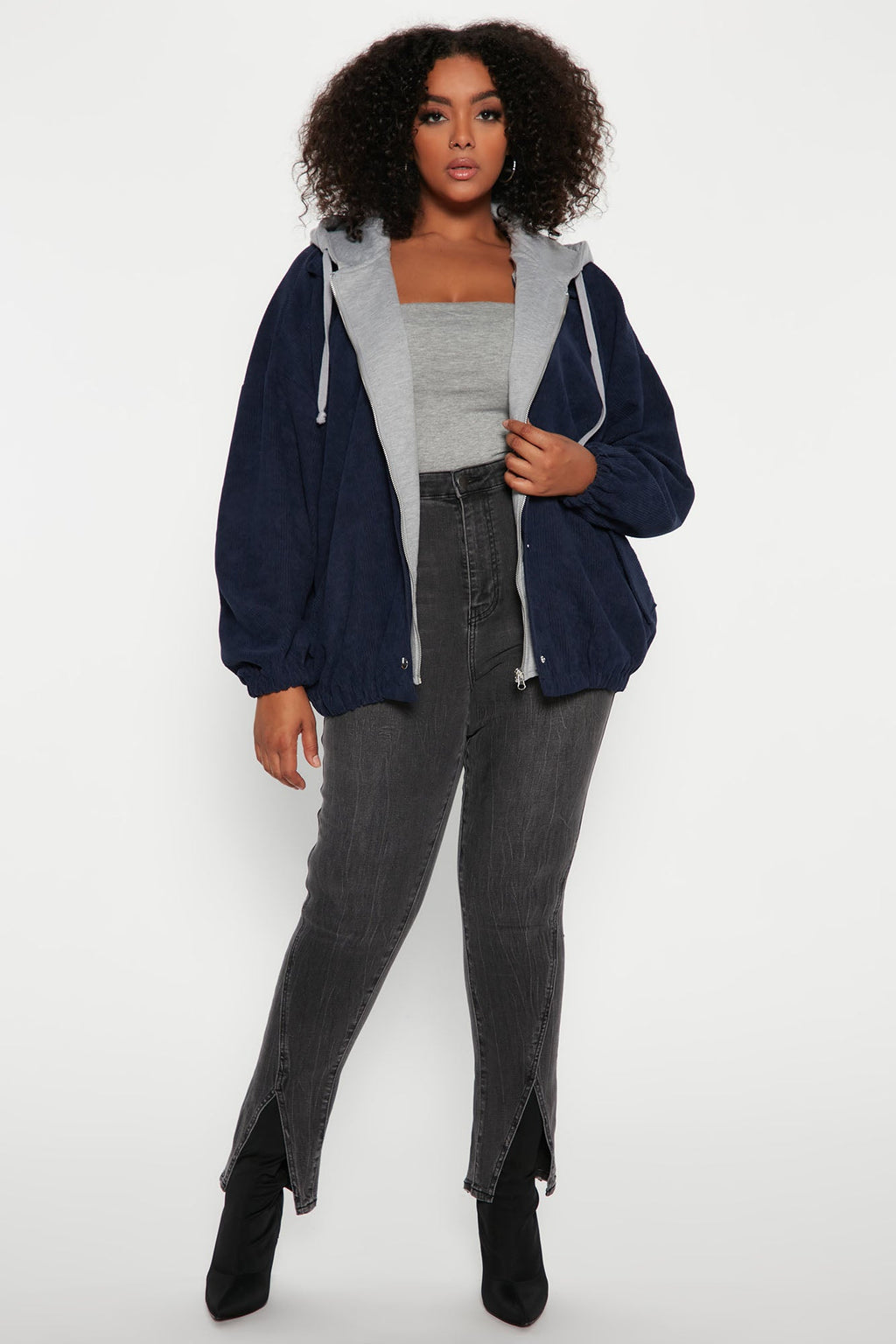 Hanging With The Boys Corduroy Jacket - Navy