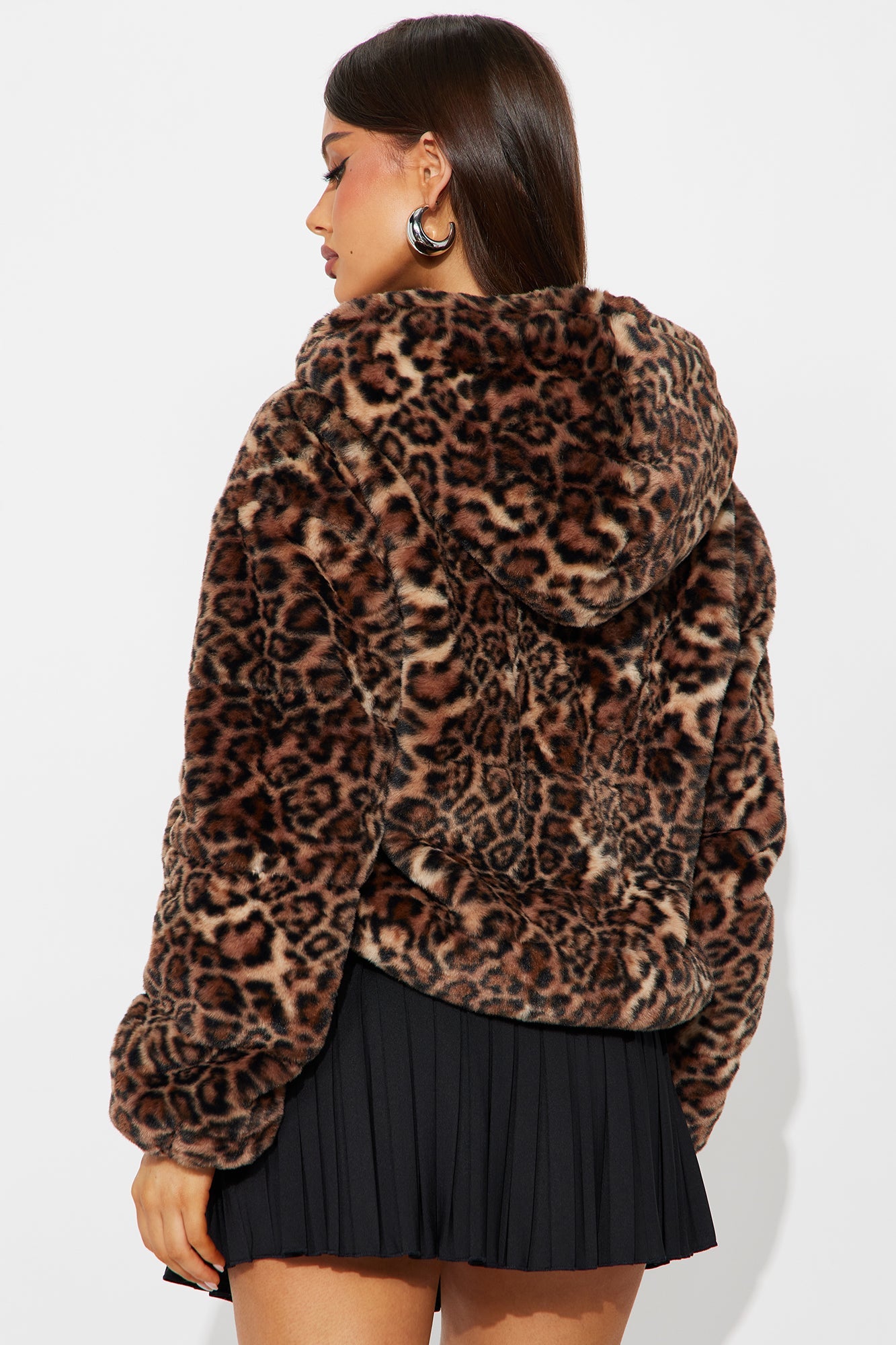 Leah Faux Fur Jacket - Leopard