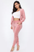 The Original Trendsetter Velour Set - Mauve