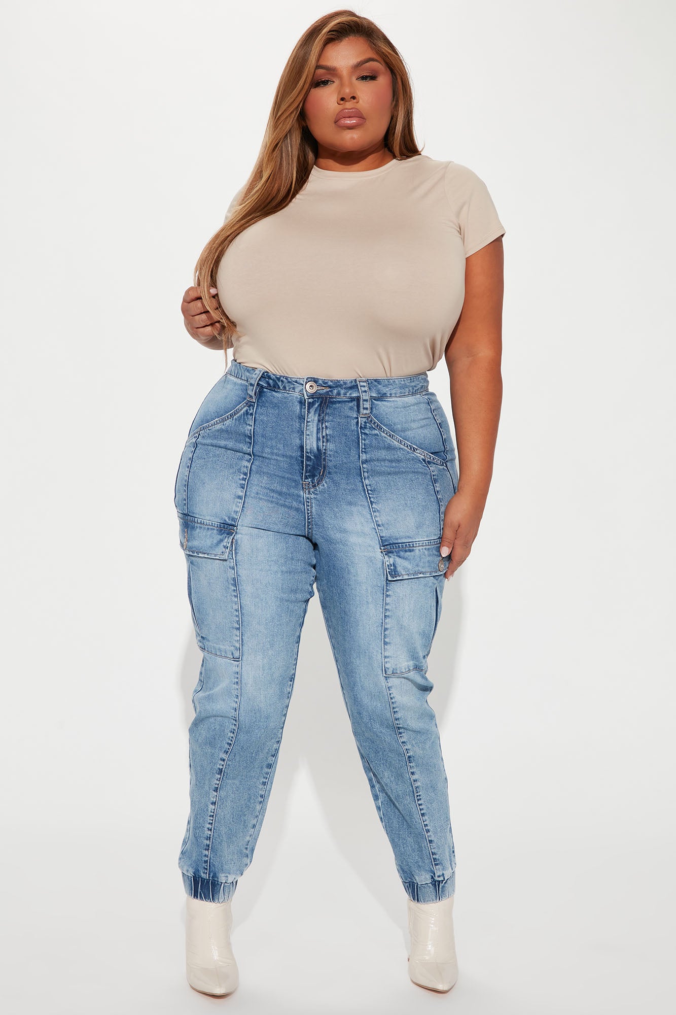 Lily Crew Neck Top - Taupe