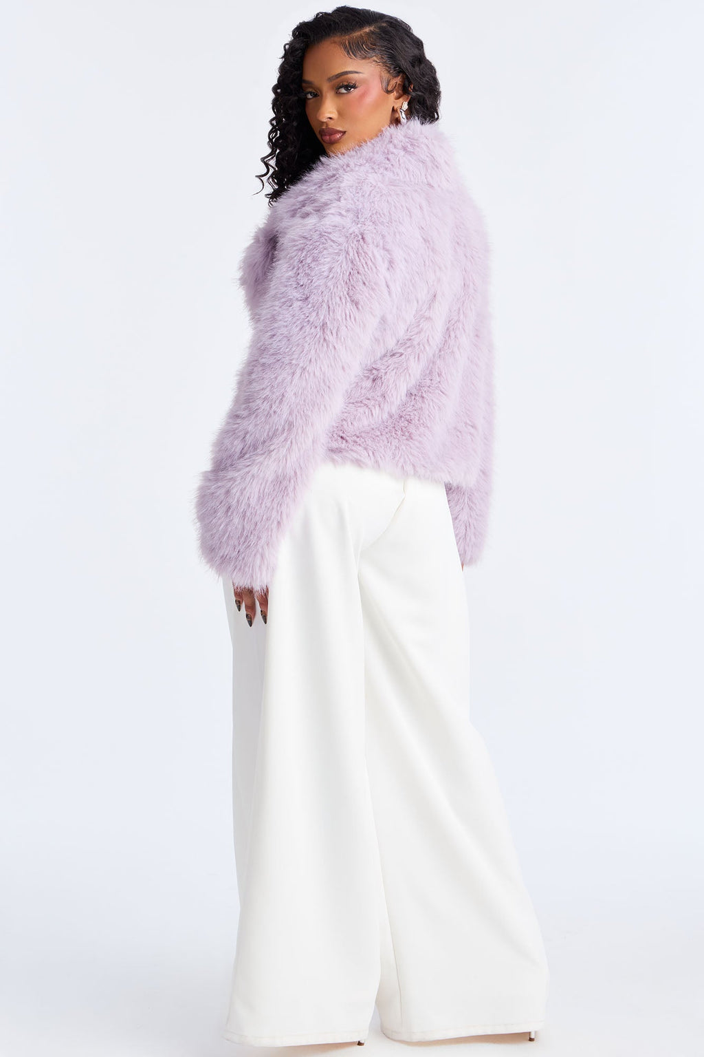 Kennedy Faux Fur Coat - Lilac