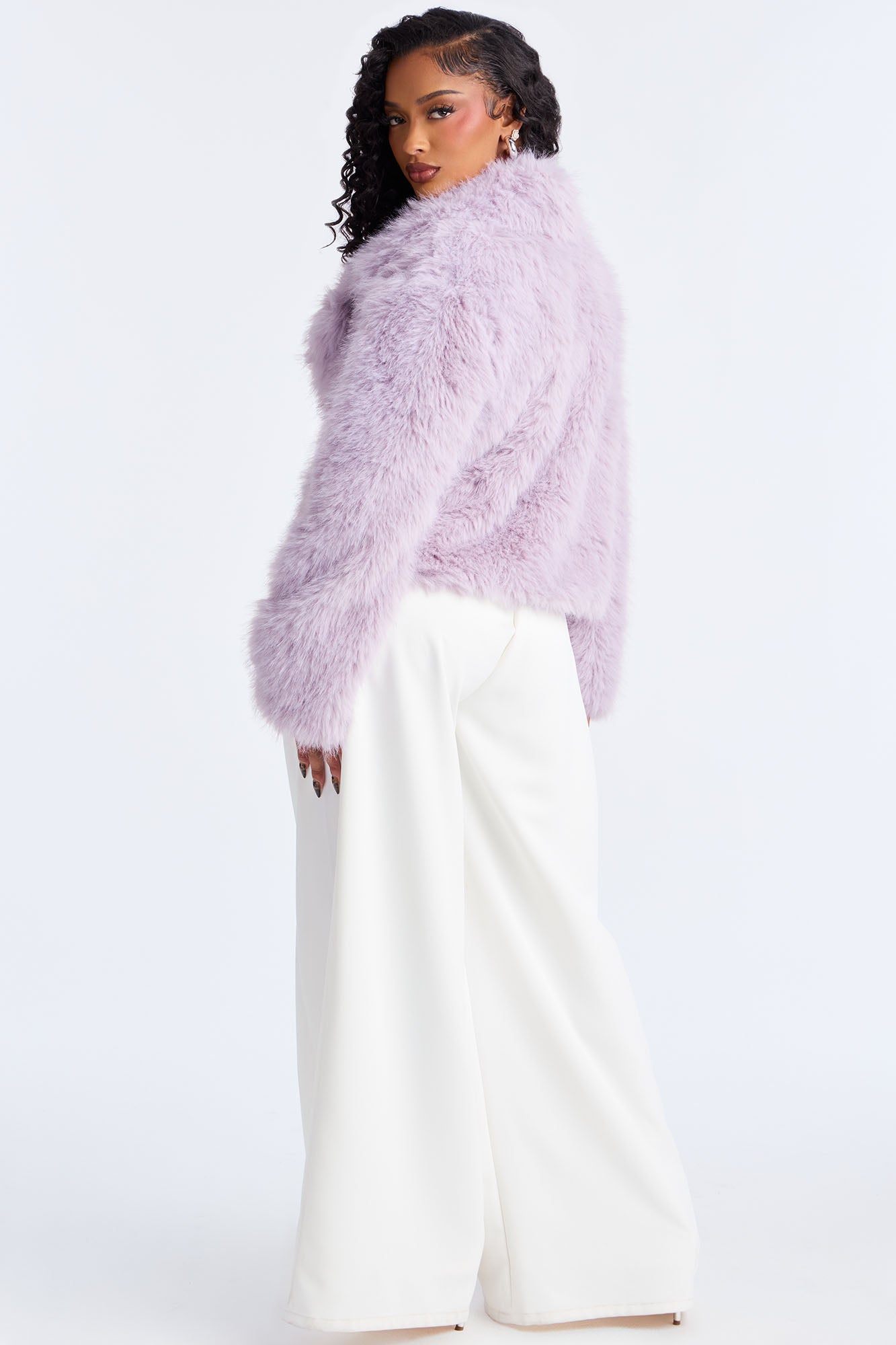 Kennedy Faux Fur Coat - Lilac