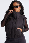 Cabin Cutie Puffer Vest - Black