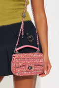 Book Club Crossbody Handbag - Pink/combo