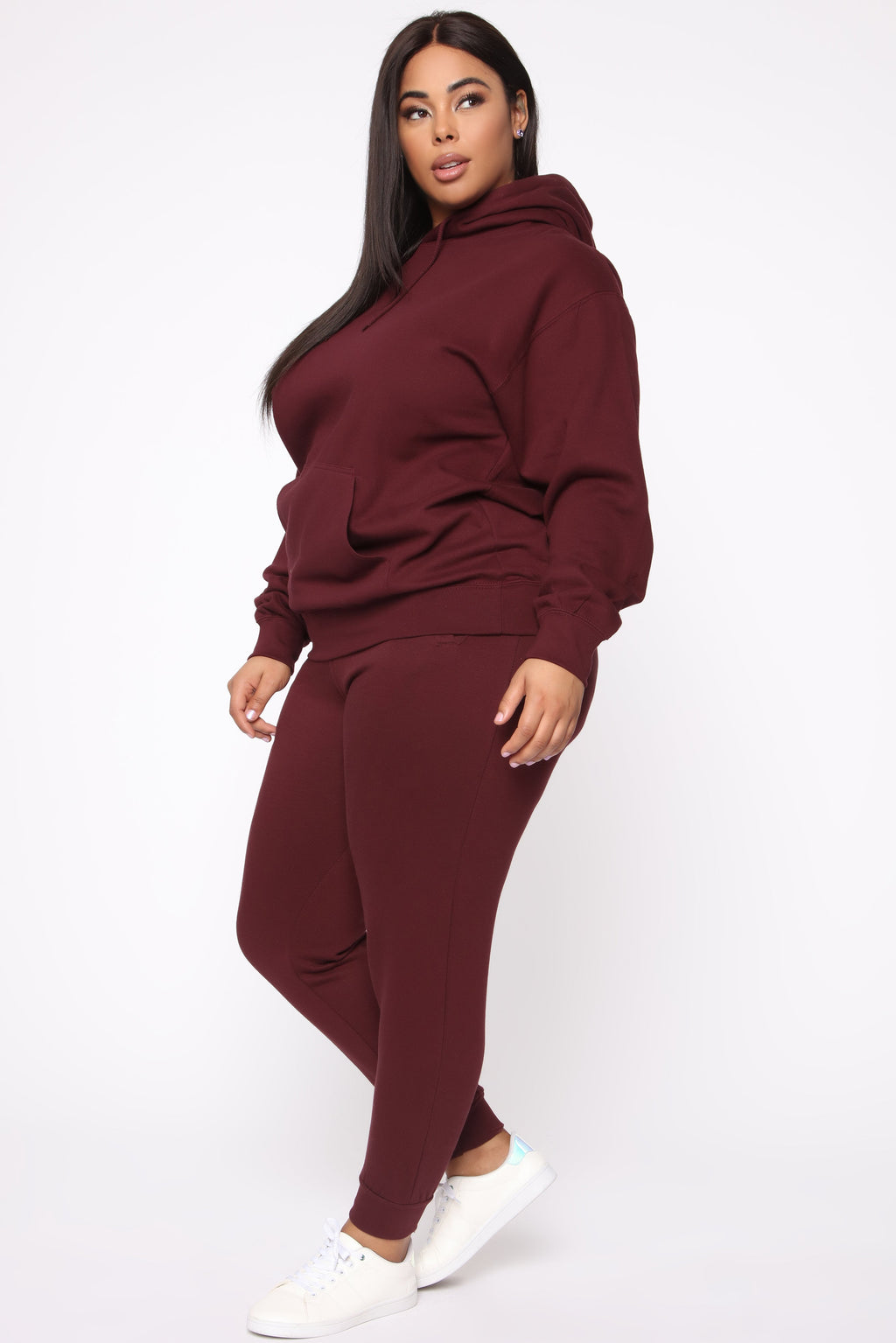 Stole Your Boyfriend's Oversized Jogger - Burgundy