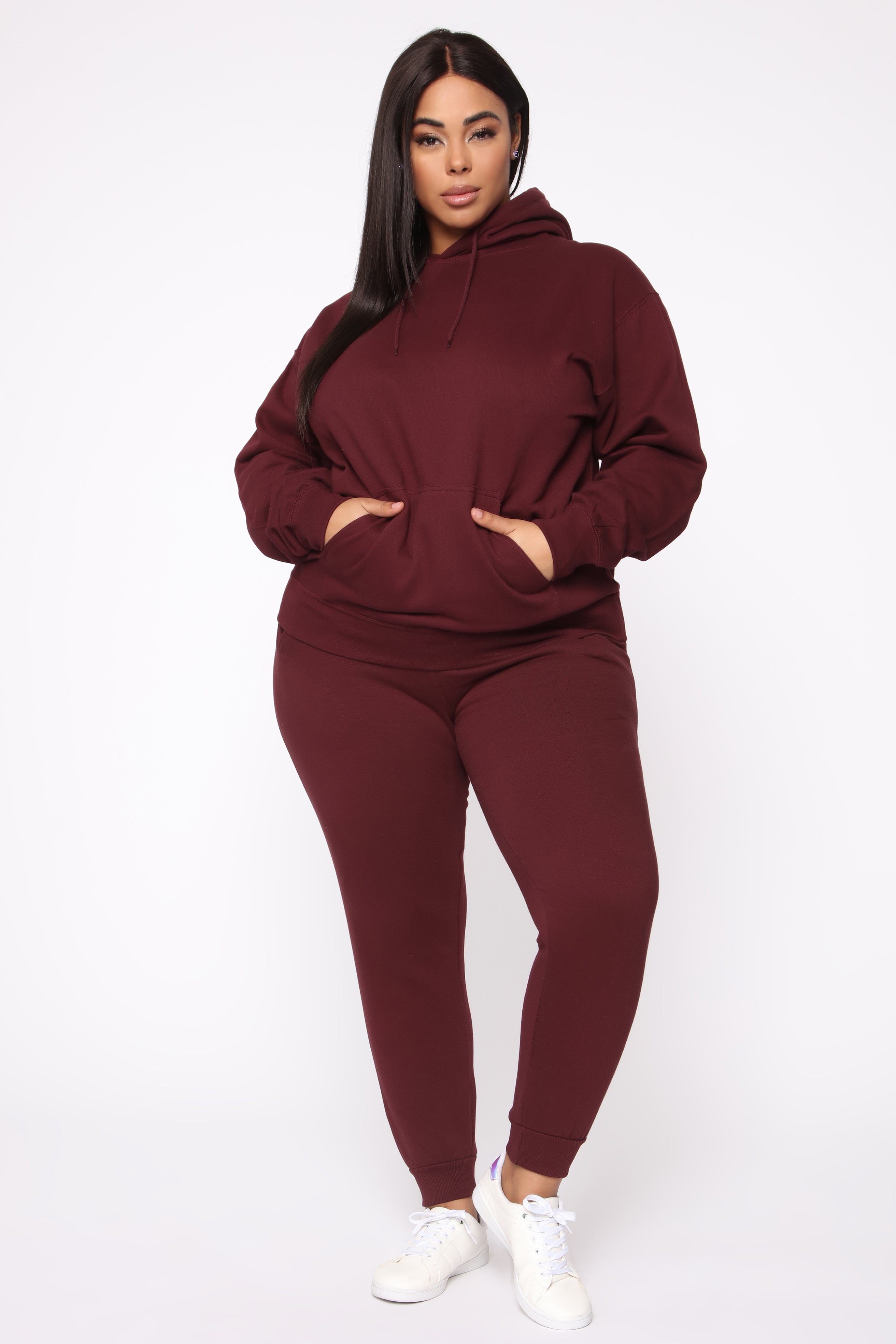 Stole Your Boyfriend's Oversized Jogger - Burgundy