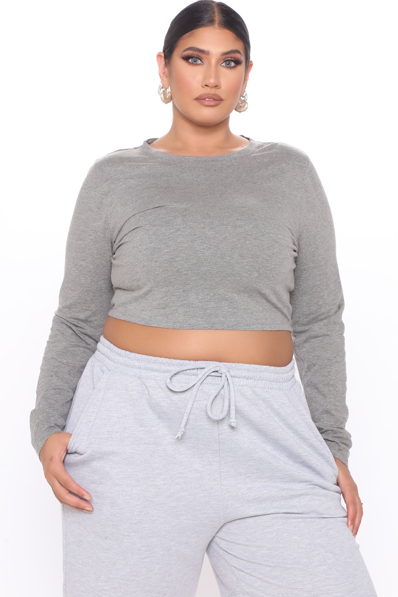 Robin Long Sleeve Top - Heather Grey