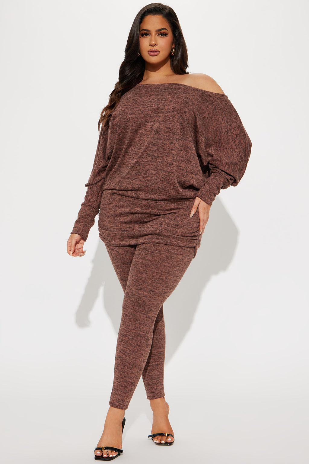 Cassandra Cozy Legging Set - Mocha