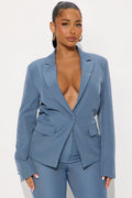 Breaking Even Blazer - Slate Blue