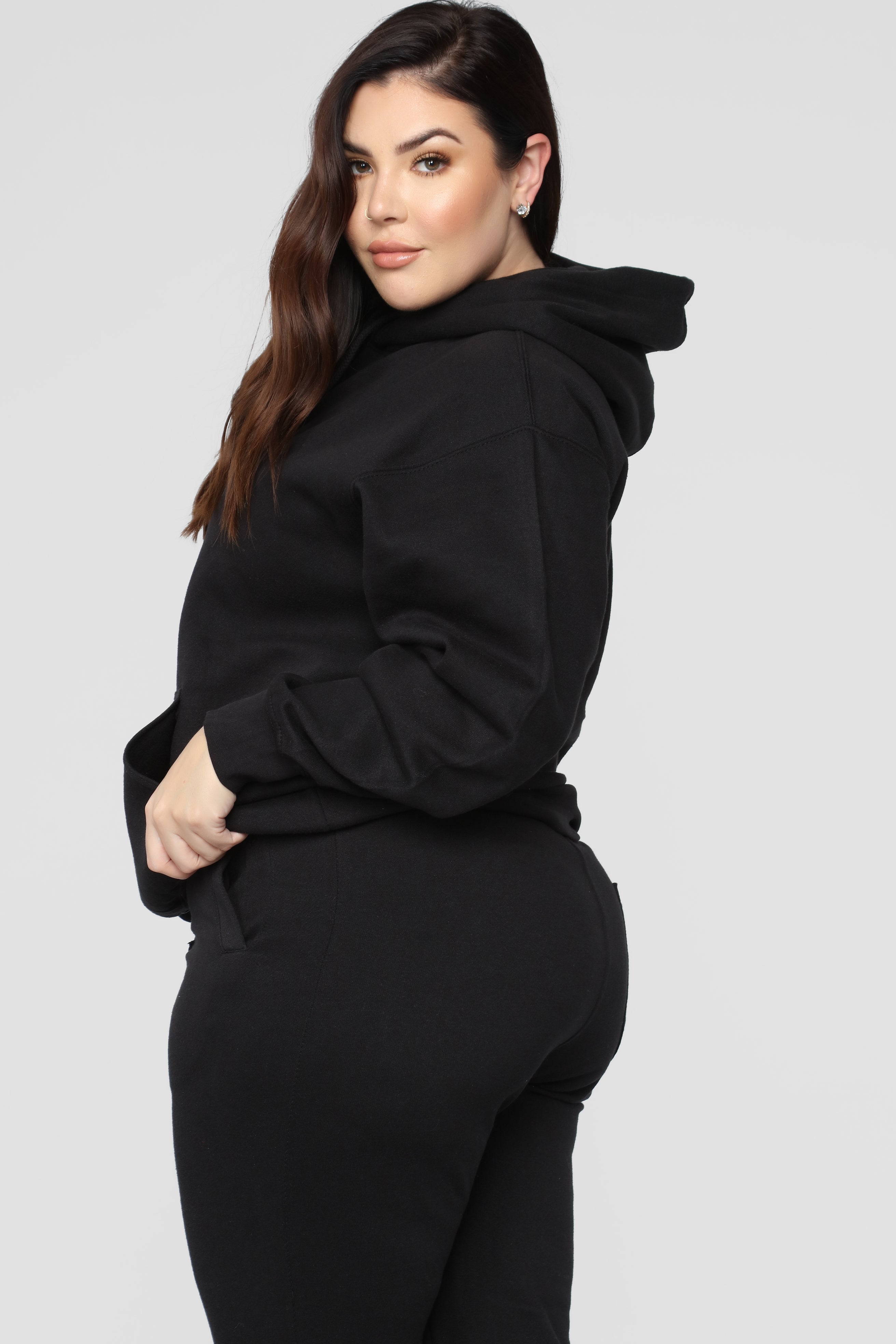 Stole Your Boyfriend's Oversized Hoodie - Black