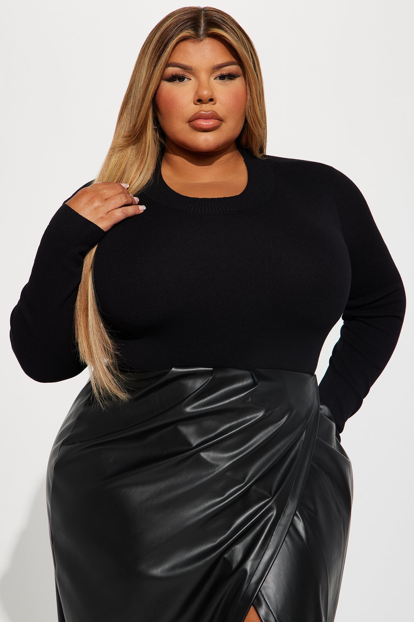 Willow Faux Leather Maxi Dress - Black