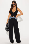 Best Dressed Vest Pant Set - Black