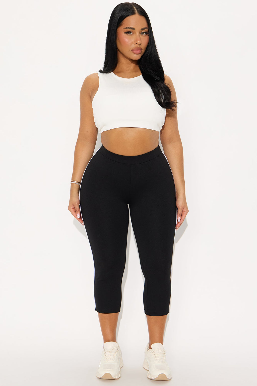 Shoot Your Shot Ponte Capri Legging - Black/White
