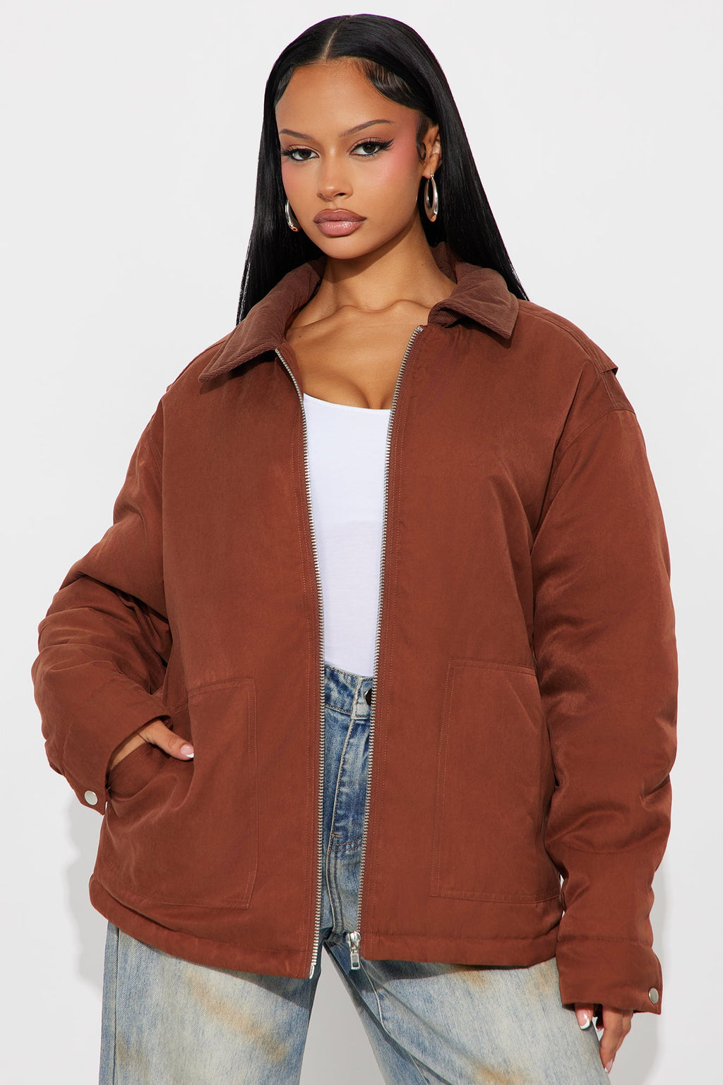 Mariah Bomber Jacket - Chestnut