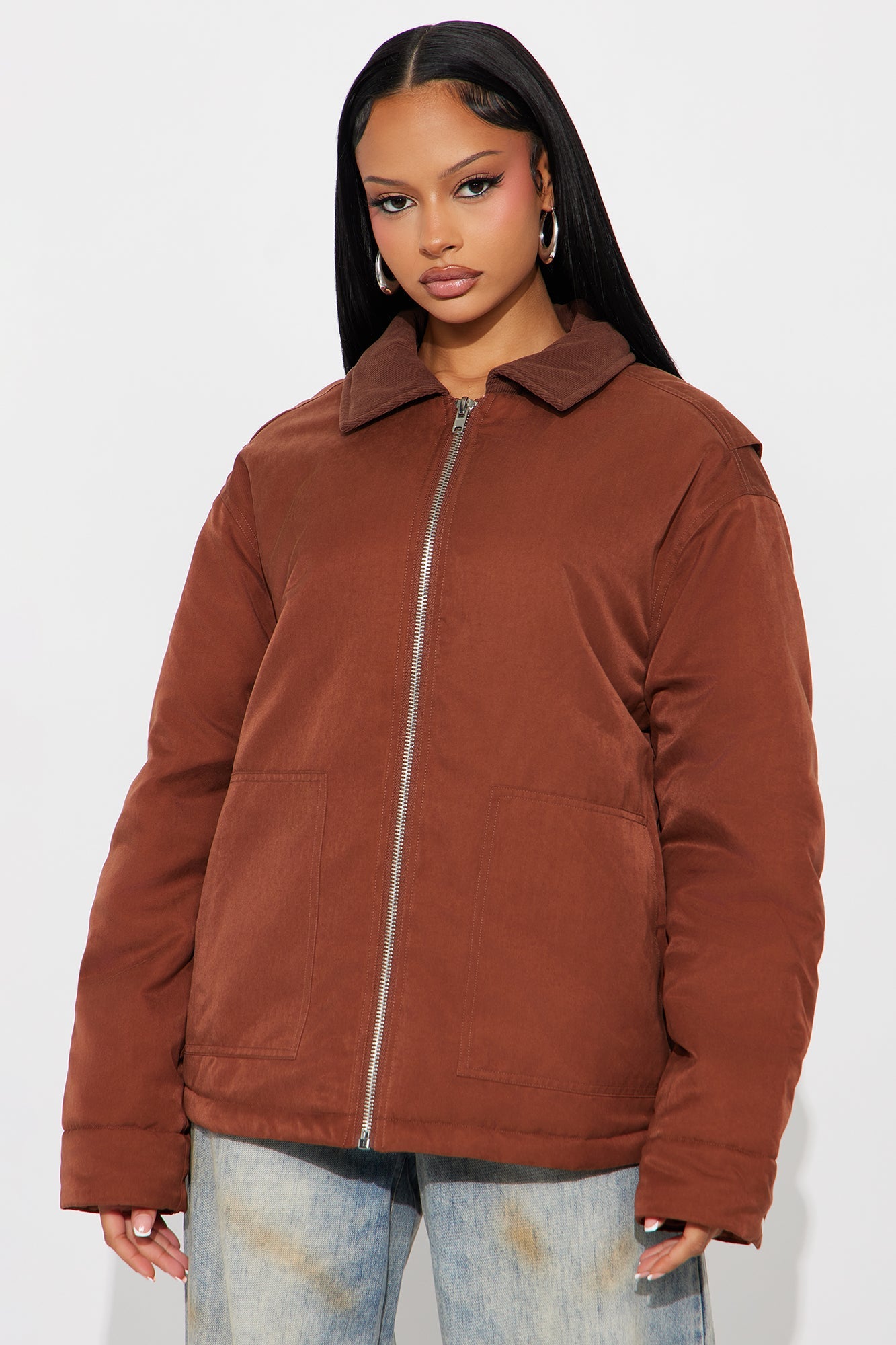 Mariah Bomber Jacket - Chestnut