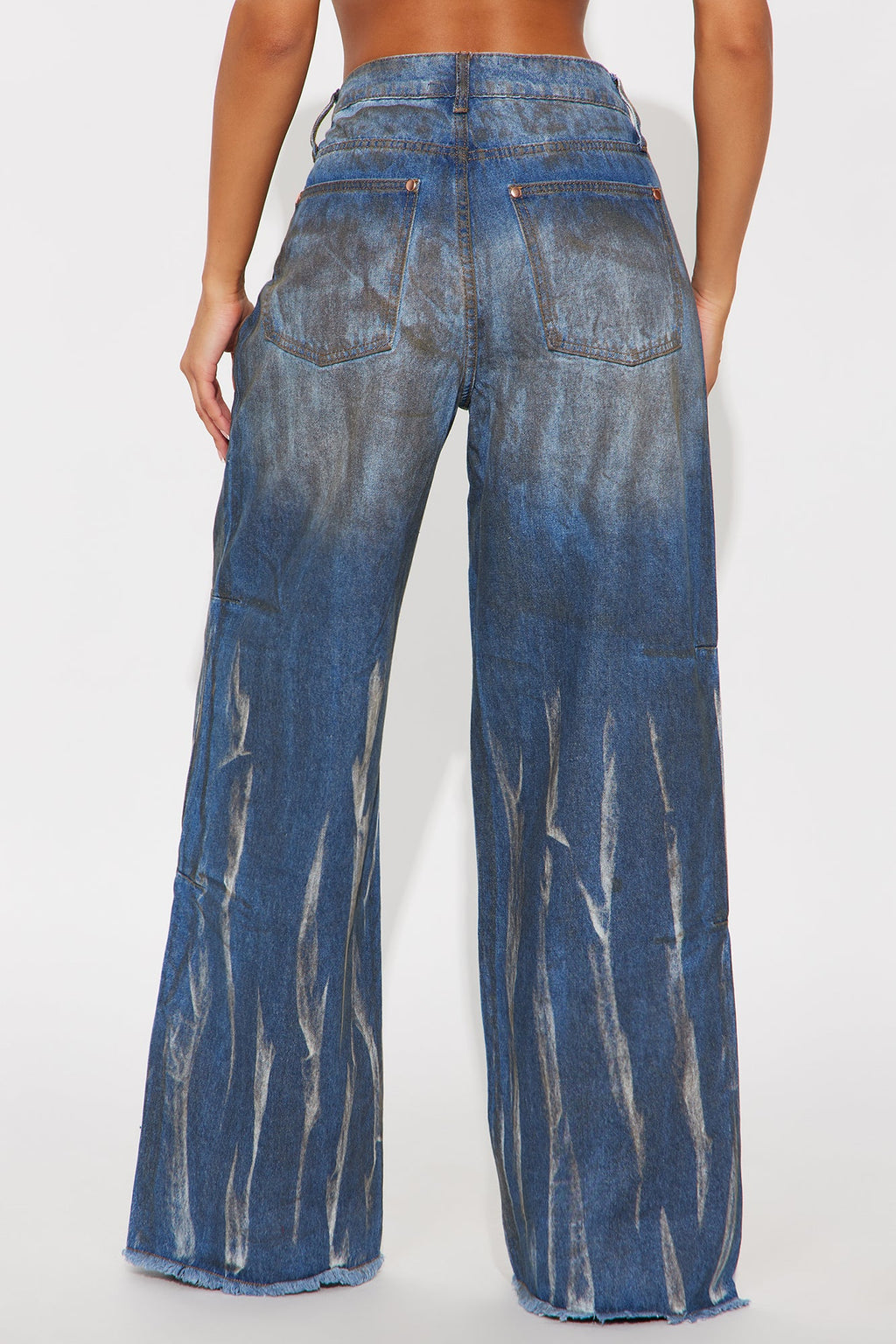 Rivington Tinted Wide Leg Dad Jeans - Dark Wash