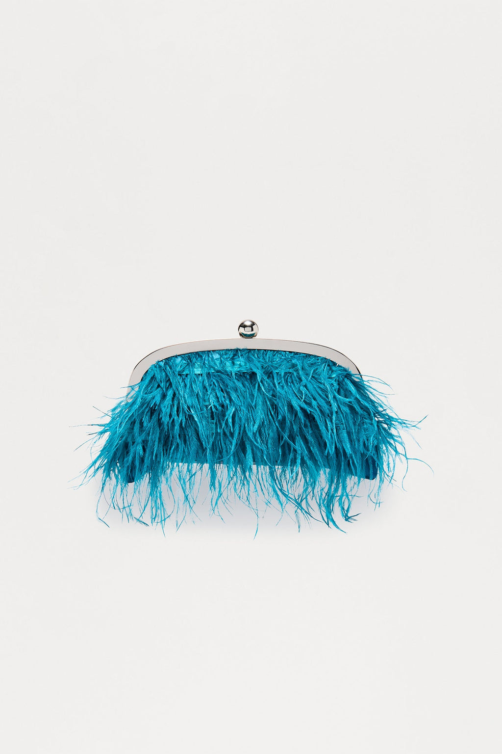 Tassel Pearl Dazzle Fringe Clutch - Teal