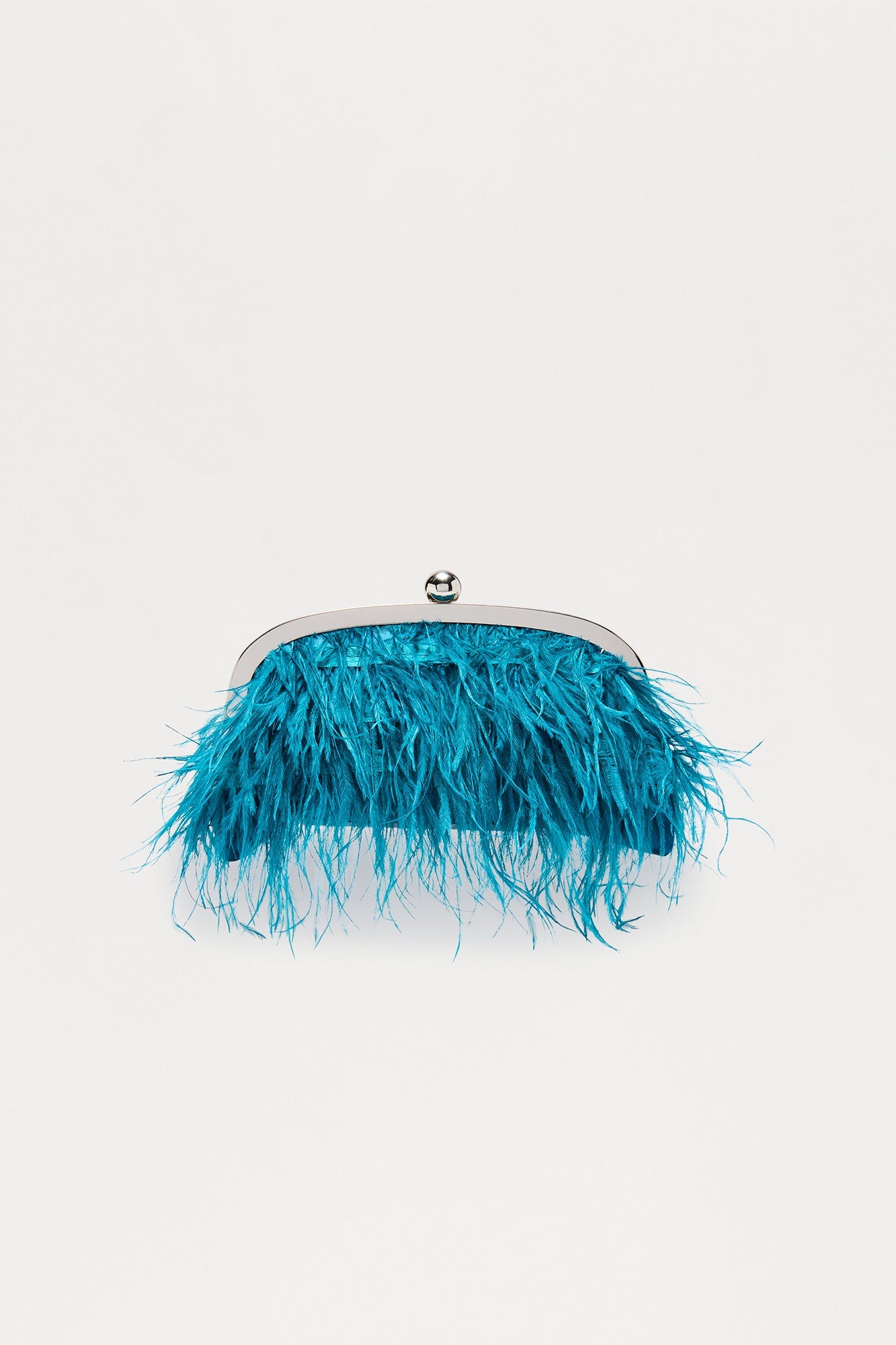 Tassel Pearl Dazzle Fringe Clutch - Teal