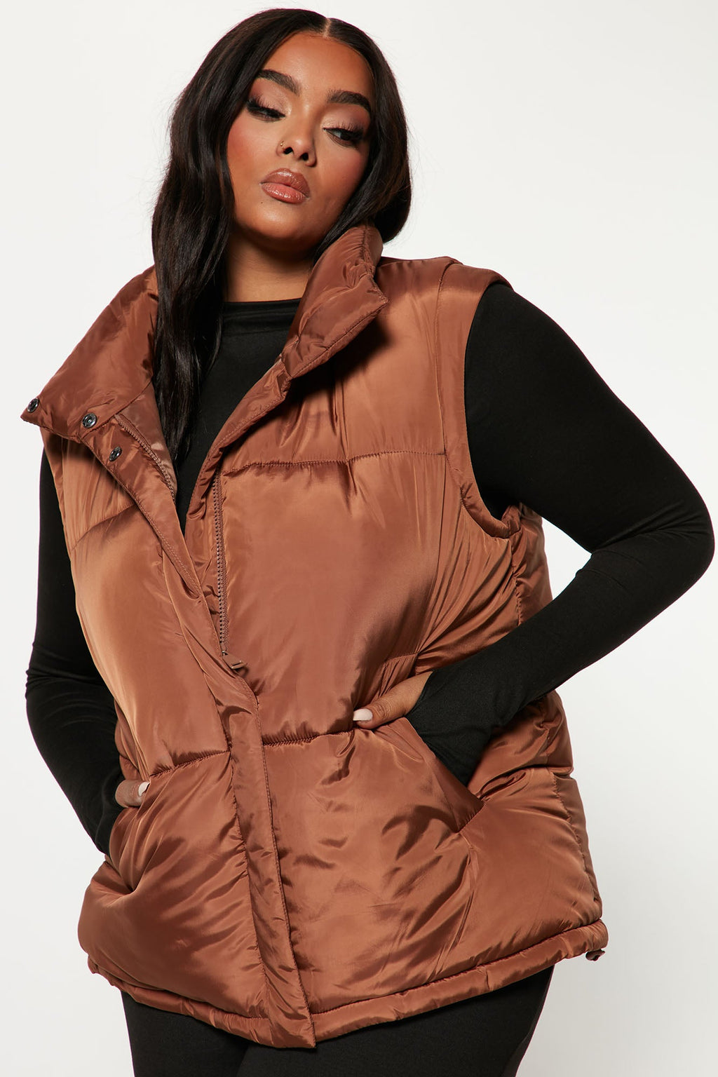 Leave It To Me Puffer Vest - Camel