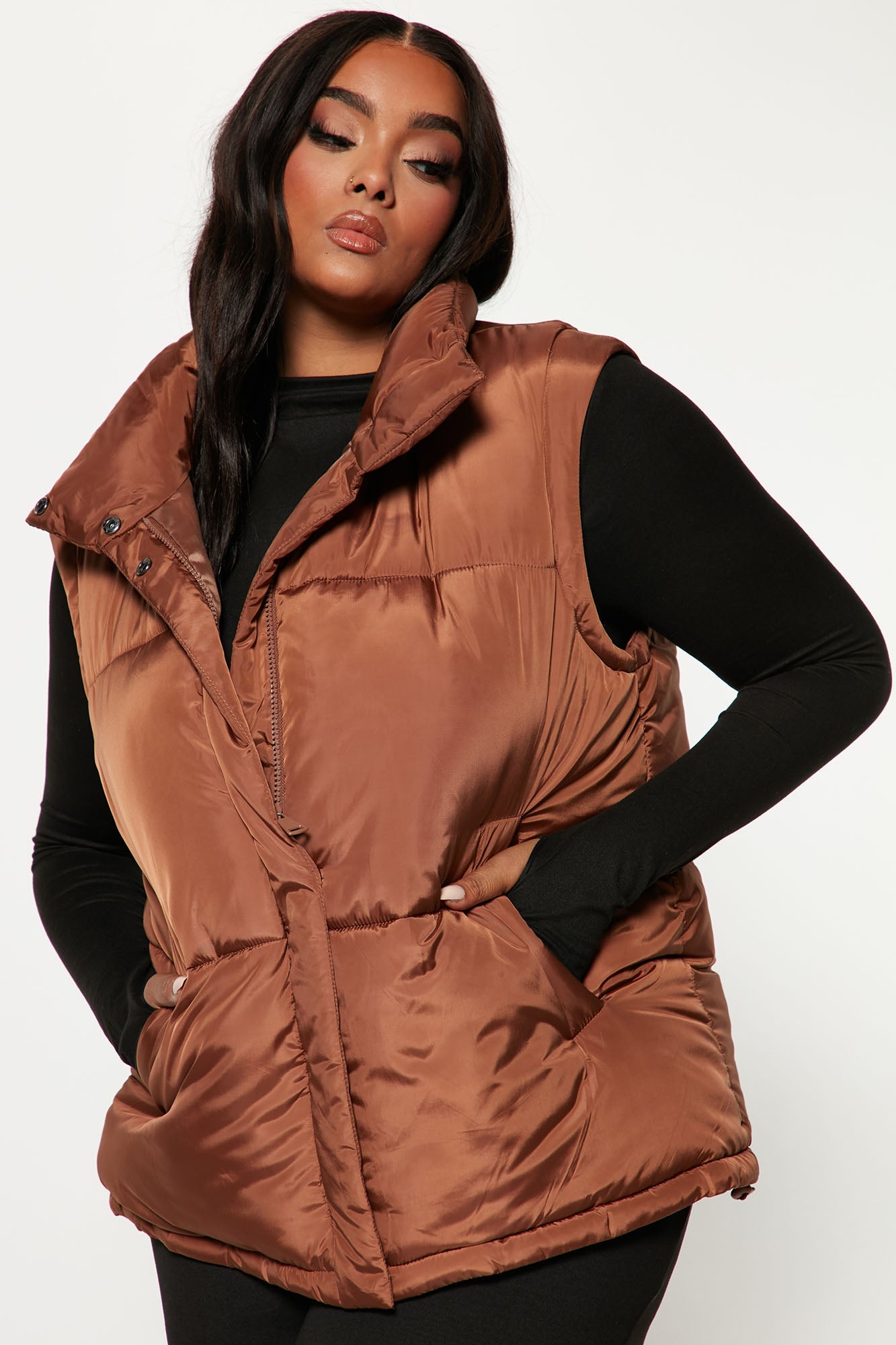 Leave It To Me Puffer Vest - Camel