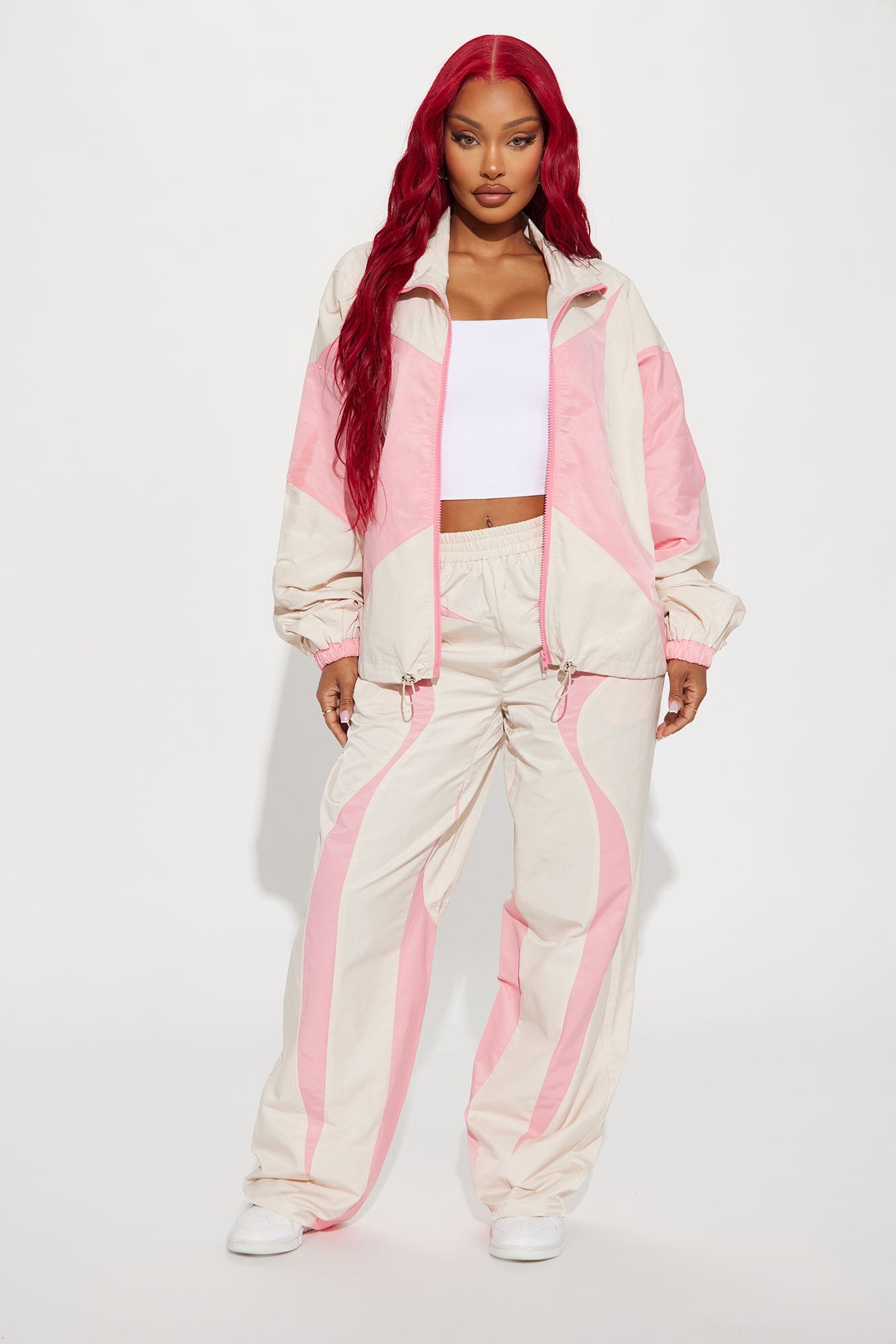 Sydney Windbreaker Jacket - Pink/combo